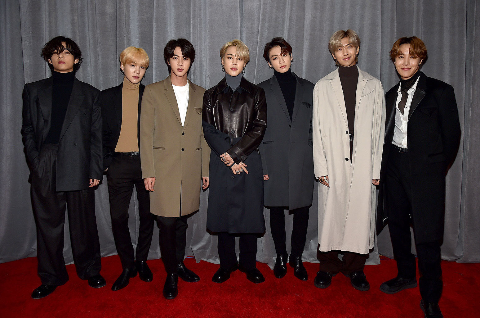 See BTS' Jin, Jimin, Suga, RM, J-Hope, V, and Jungkook's Grammys 2022  Outfits