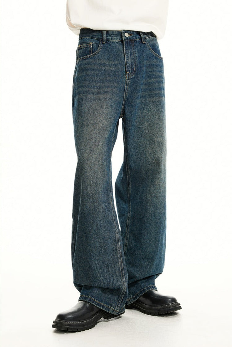 Wide Leg Vintage Faded Jeans