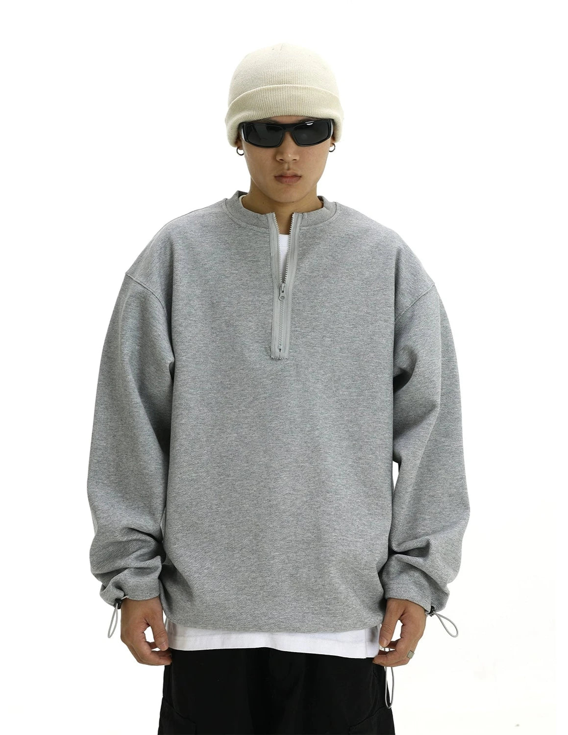 Oversized half zip sweatshirt on sale