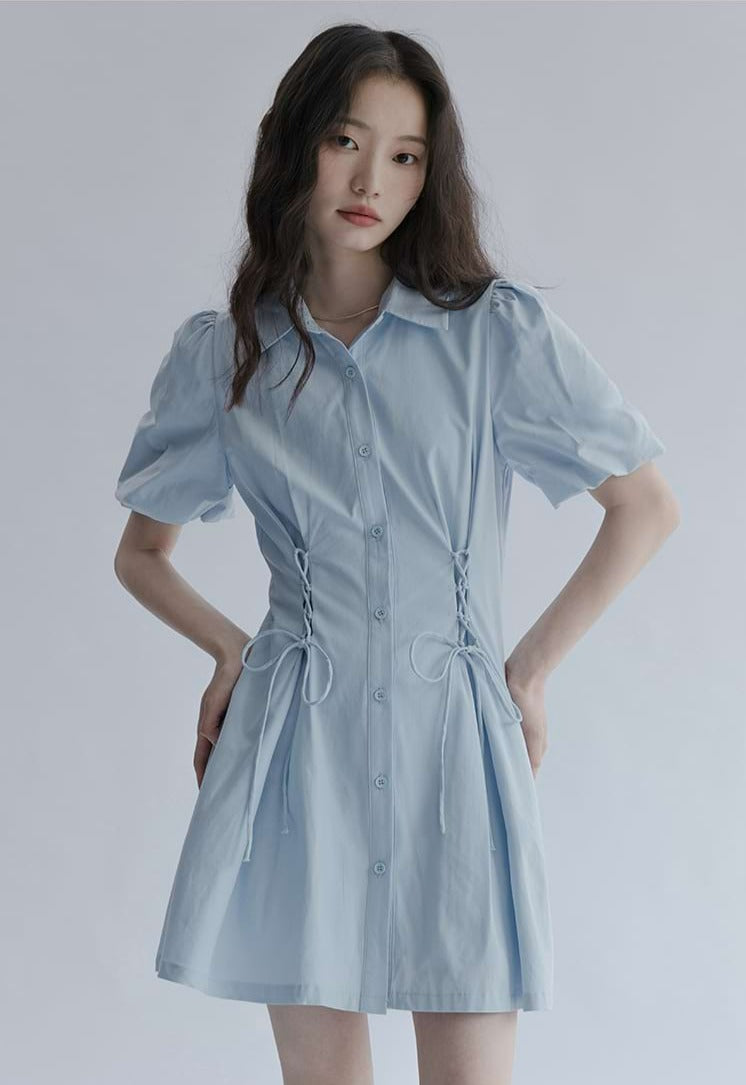 Korean button down dress