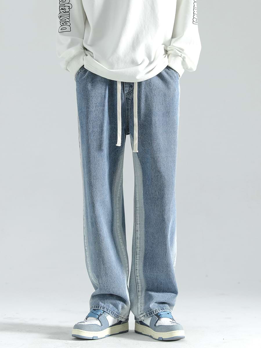Faded Side Stripe Jeans - Main Image