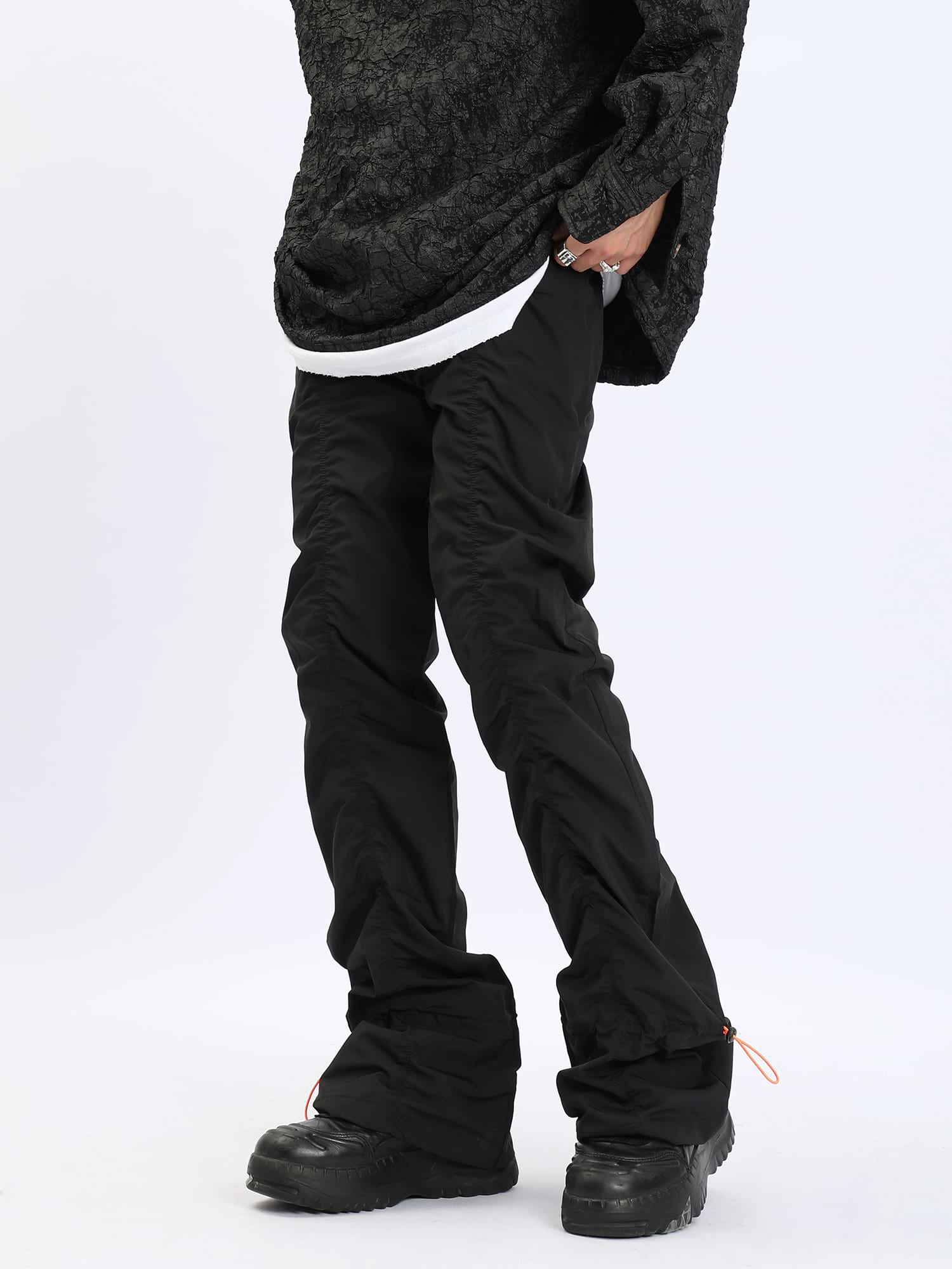 Straight Fit Ruched Lightweight Jogger