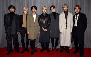 ic: BTS at the 2020 GRAMMYs. Left to right: V, SUGA, Jin, Jimin, Jungkook, RM, J-Hope