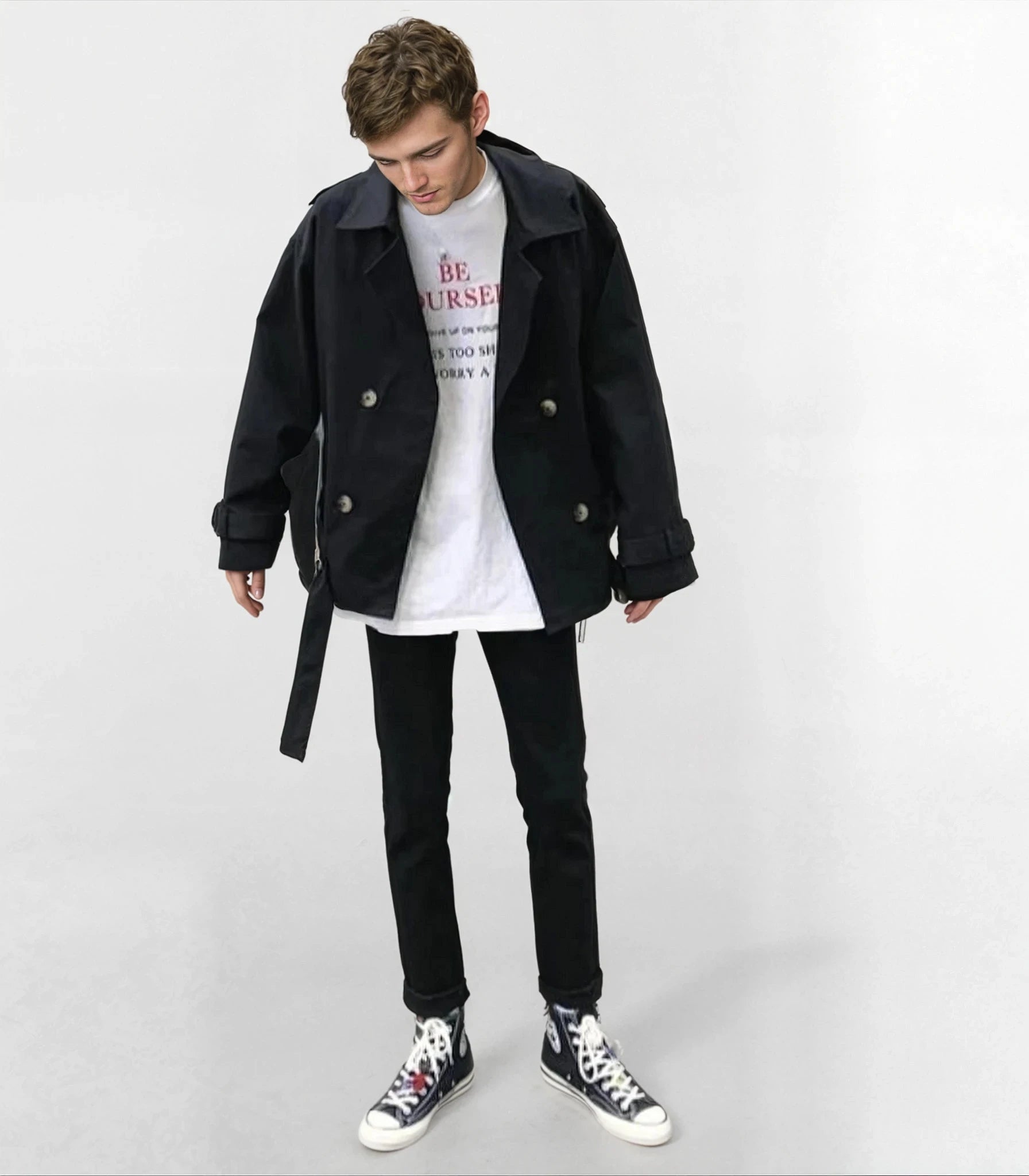 Biker Trench Coat - nightcity clothing