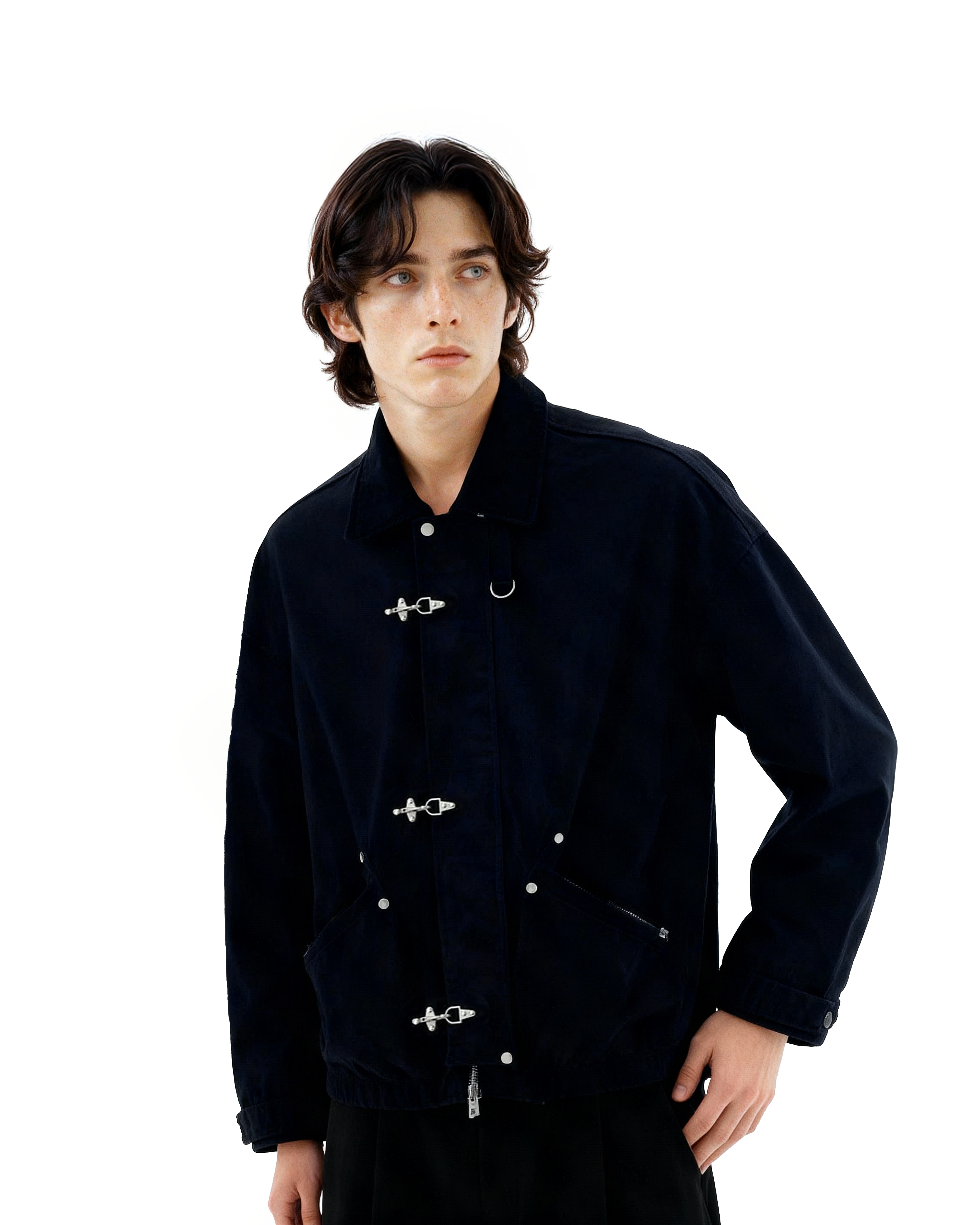 FN buckle wool jacketファイヤーマンバックルウールジャケット 14oz DENIM FIREMAN BUCKLE JACKET ファイヤーマンバックルをフロント