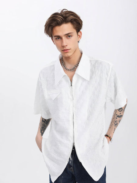 Textured Double Zip Shirt
