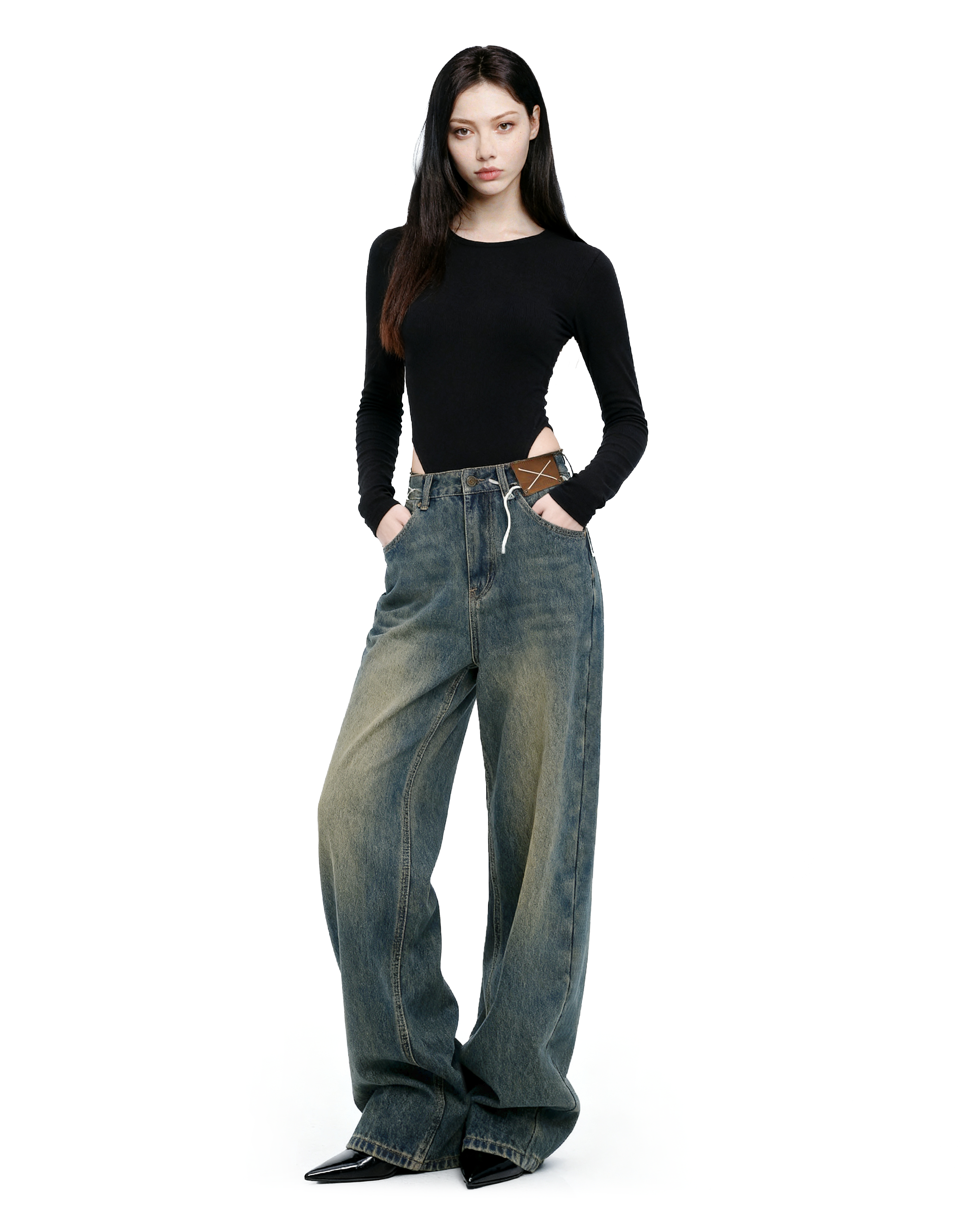 Wide Leg Vintage Jeans-6