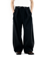 Adjustable Waist Hook Pleated Pants - nightcity clothing