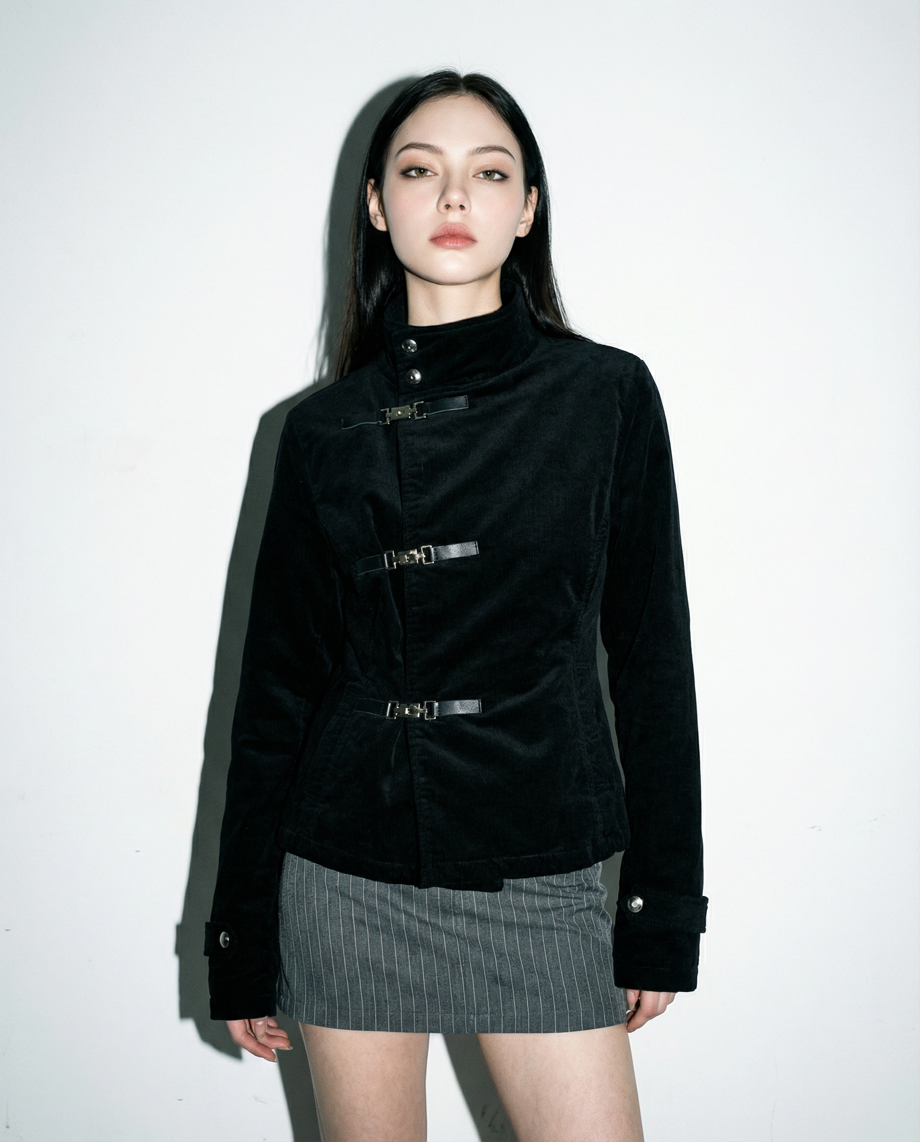 Overlap Metal Buckle Military Fencing Jacket - nightcity clothing