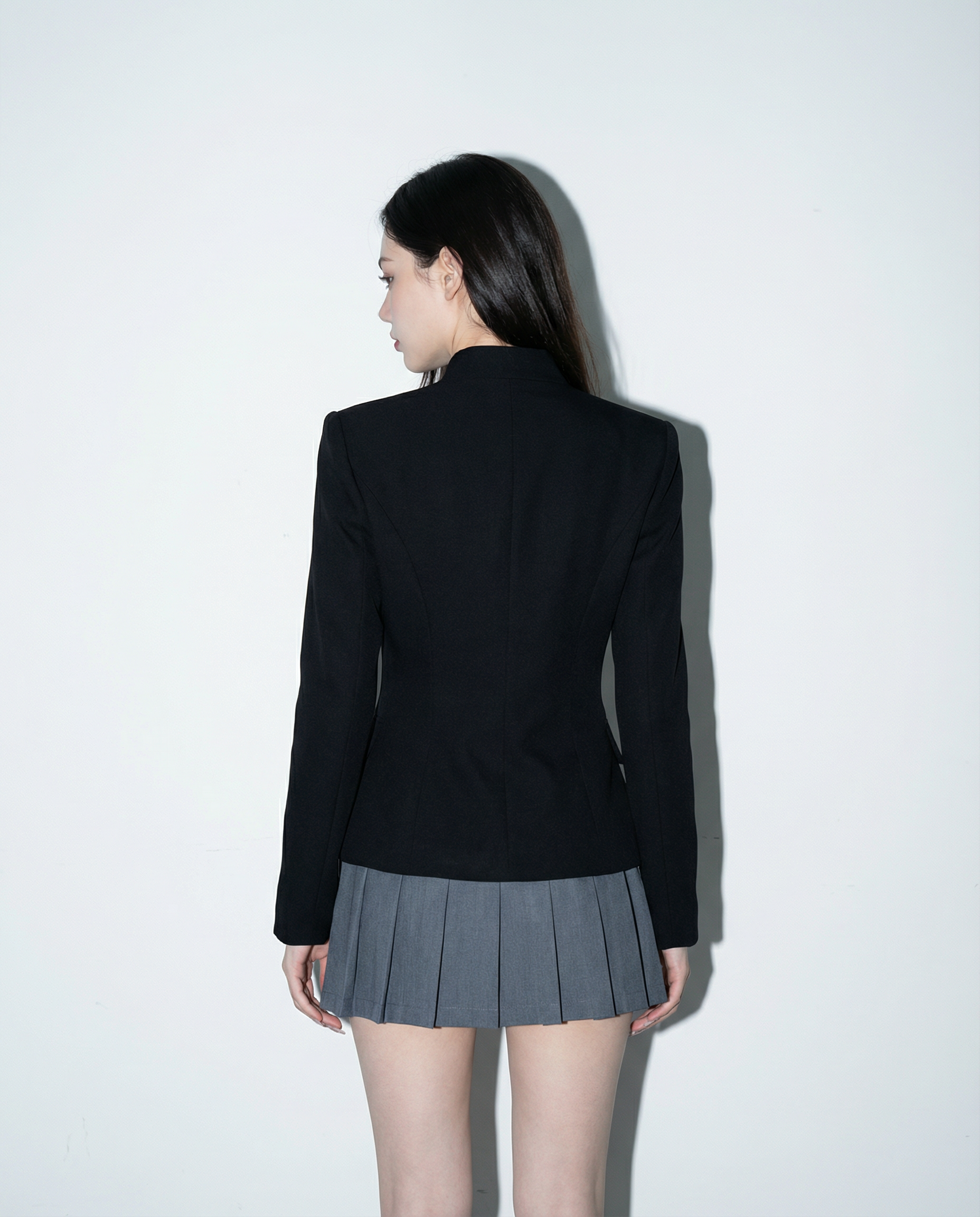 Knot Closure Mandarin Collar Military Blazer - nightcity clothing