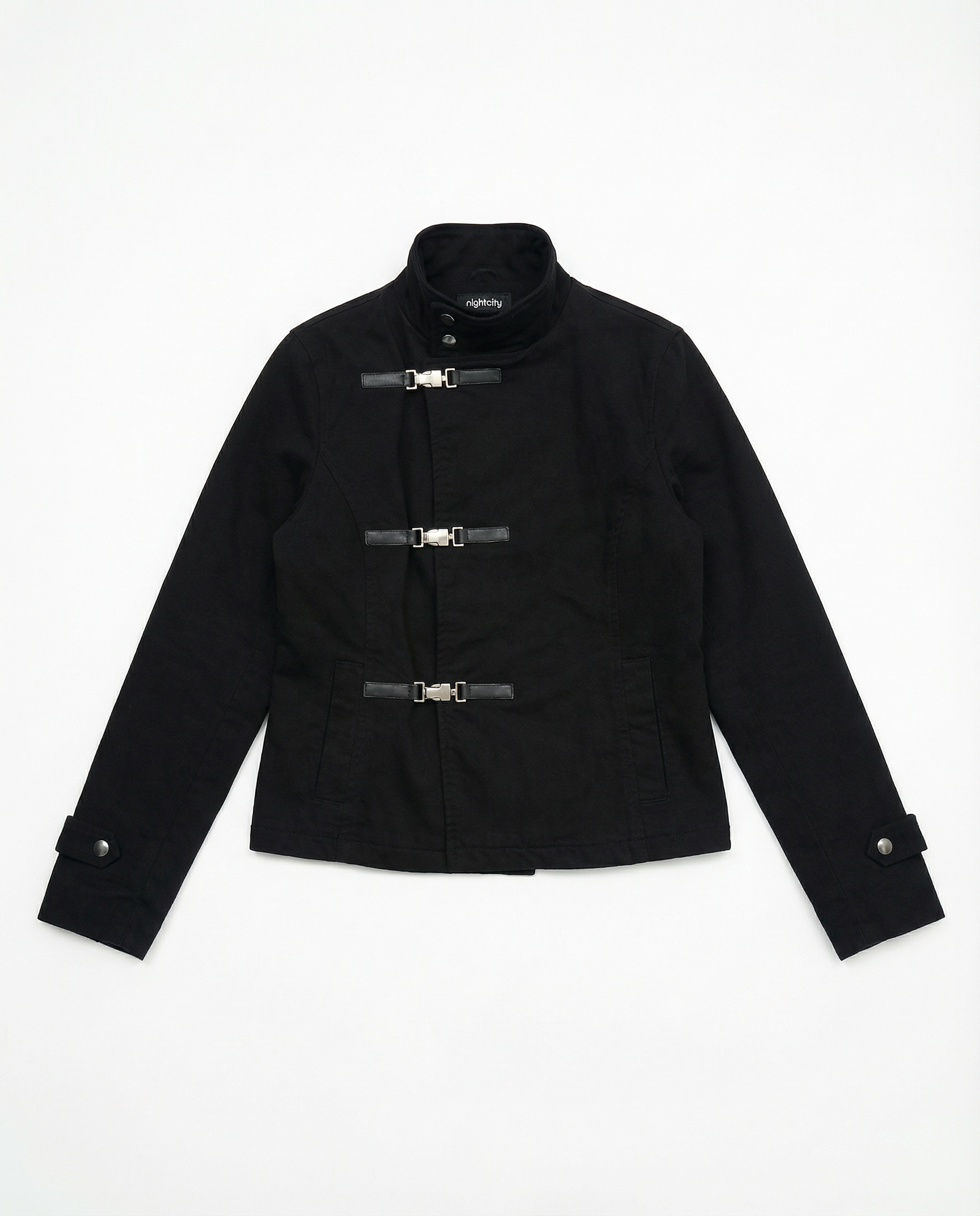 Overlap Metal Buckle Military Fencing Jacket - nightcity clothing