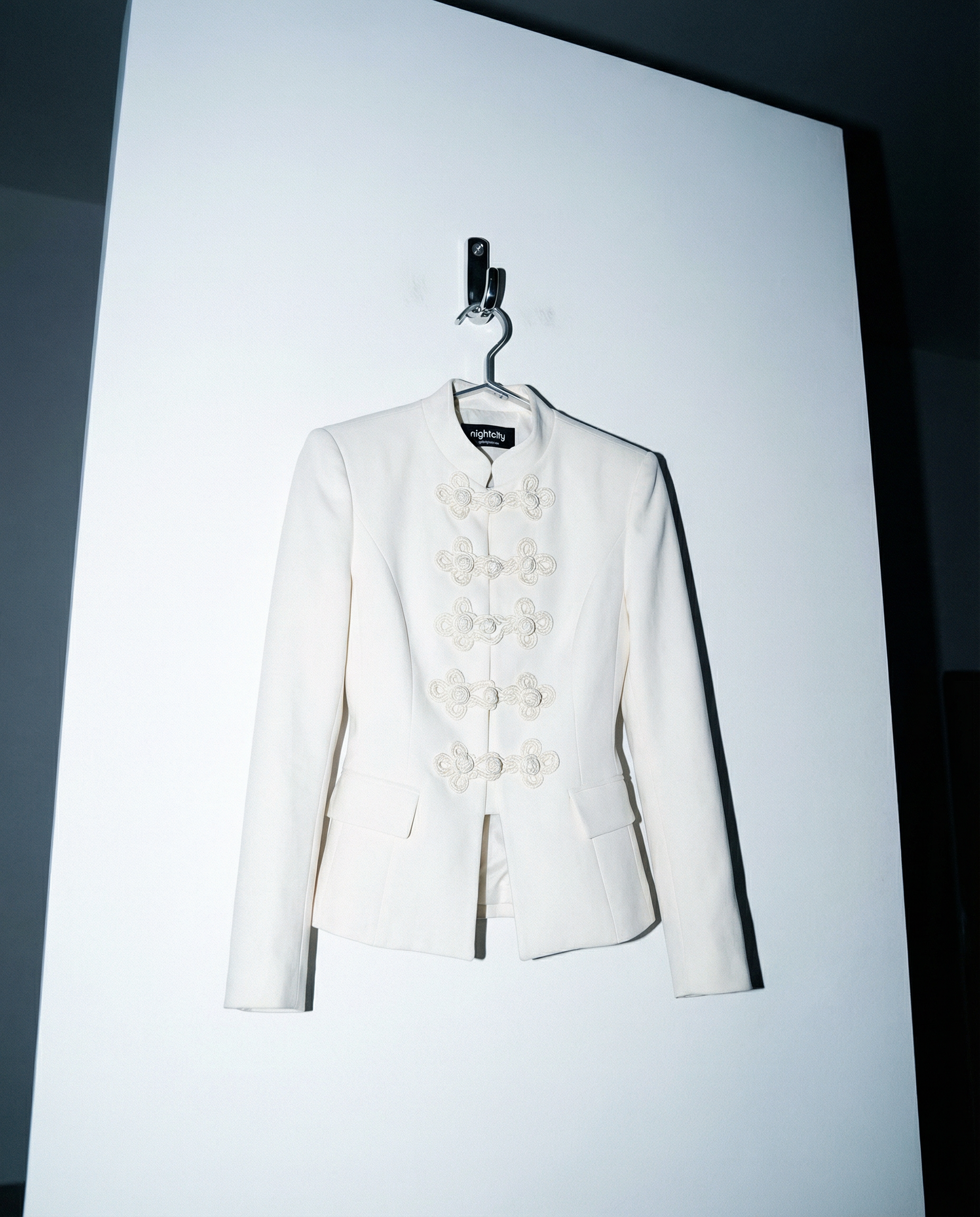 Knot Closure Mandarin Collar Military Blazer - nightcity clothing