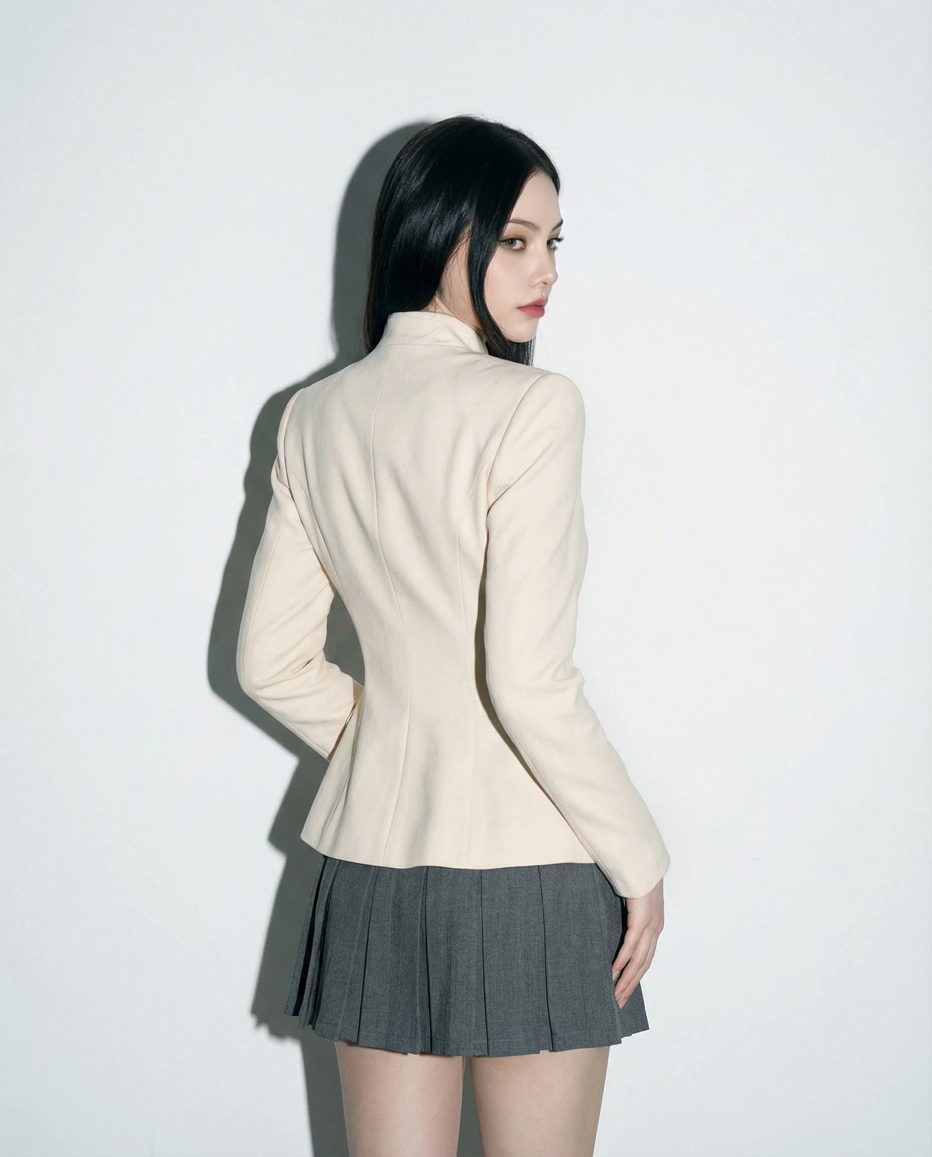 Knot Closure Mandarin Collar Military Blazer - nightcity clothing