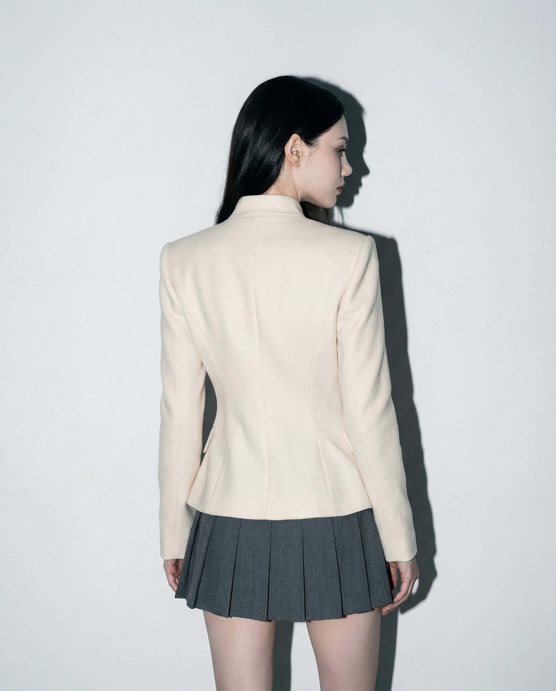 Knot Closure Mandarin Collar Military Blazer - nightcity clothing