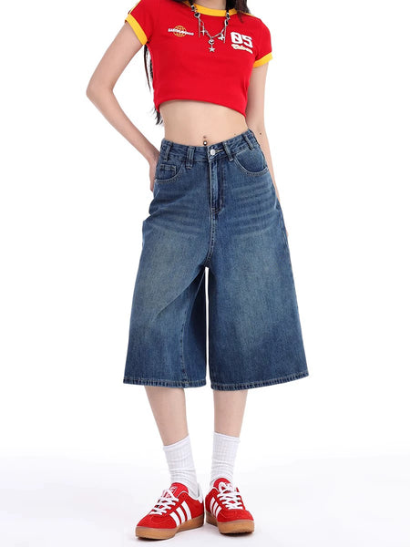 【INCHANT ME】Culotte Wide Denim Shorts MOTHER The Culotte Fray Hem Denim Shorts | Nordstromrack
