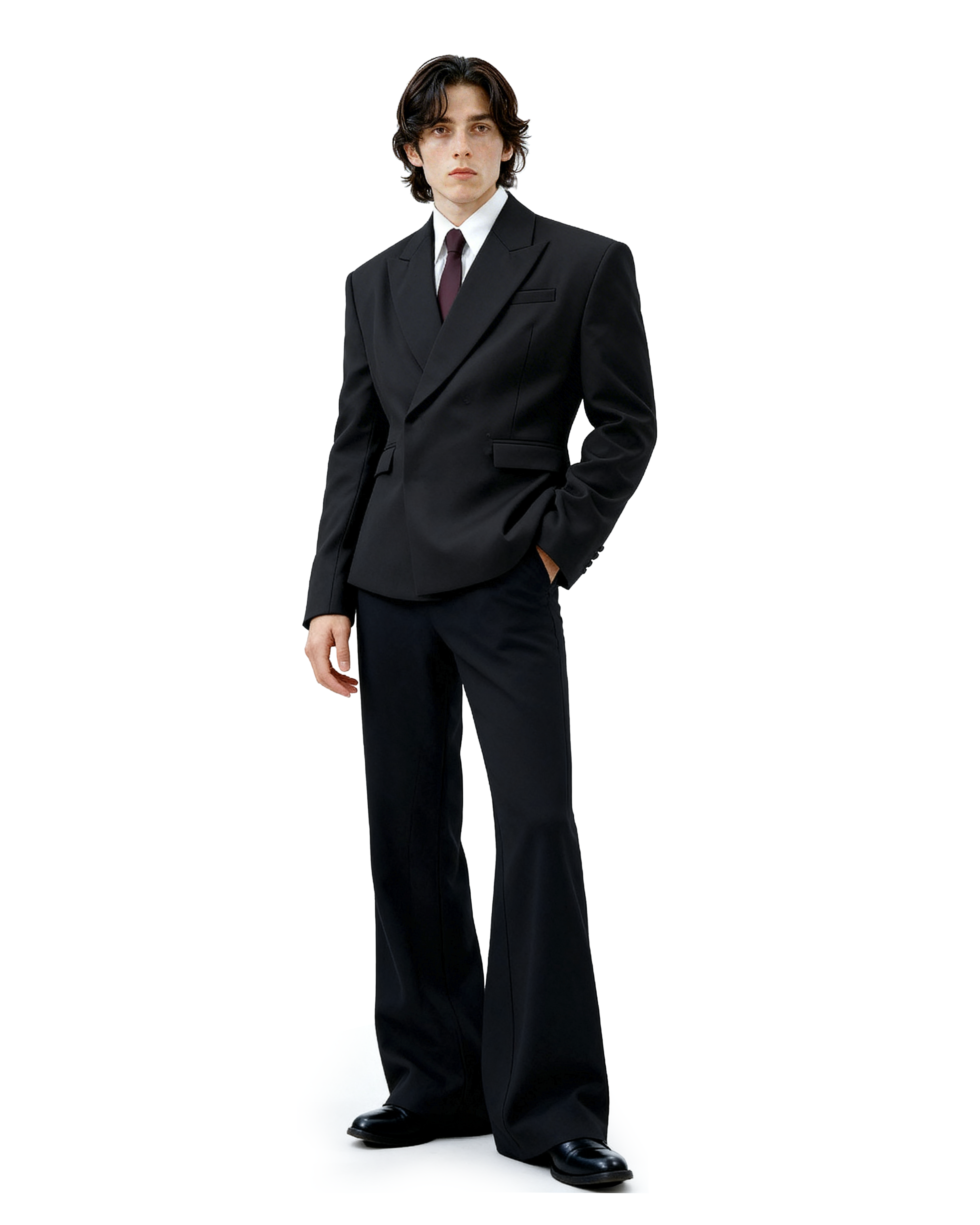 Wide-Lapel Structured Double-Breasted Blazer-6