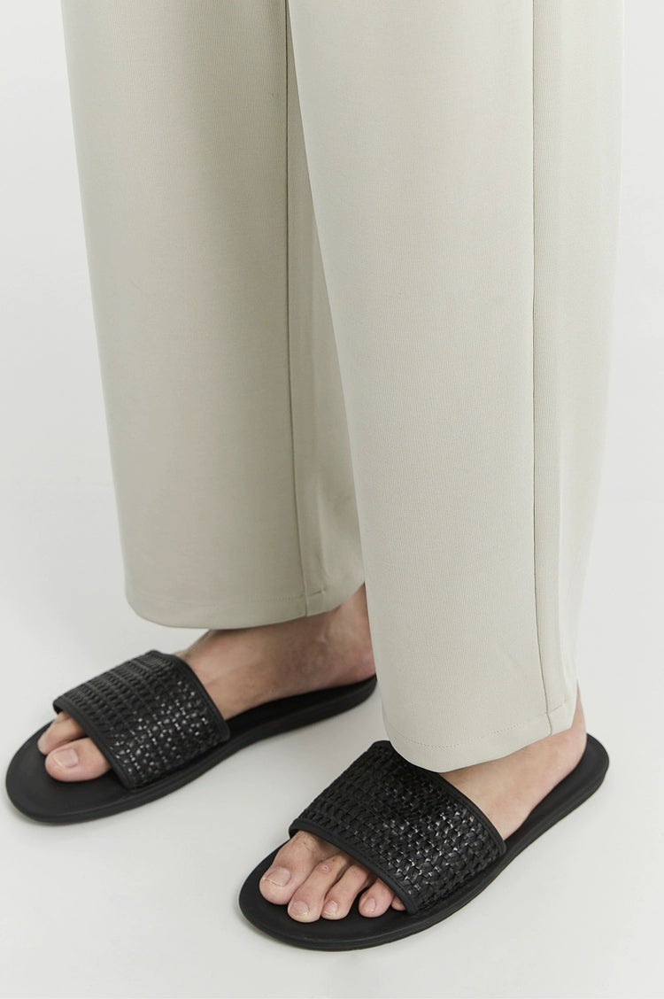 Wide Leg High Waist Single-Pleat Trousers