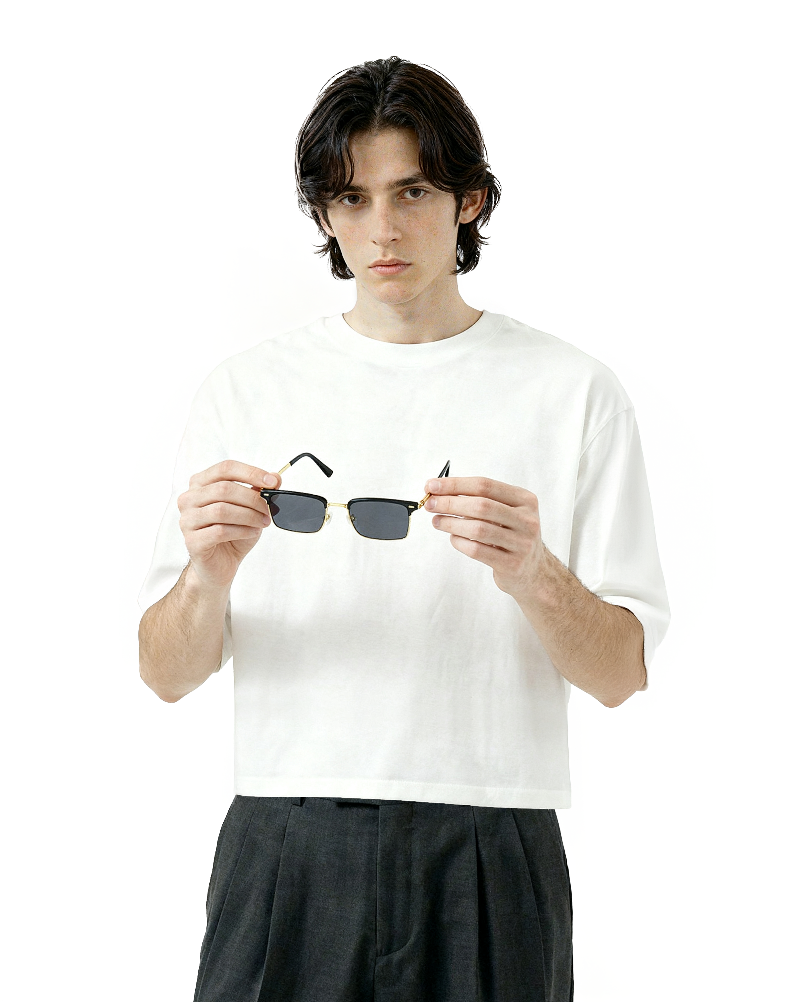 Metal Half-Rim Polarized Sunglasses - nightcity clothing