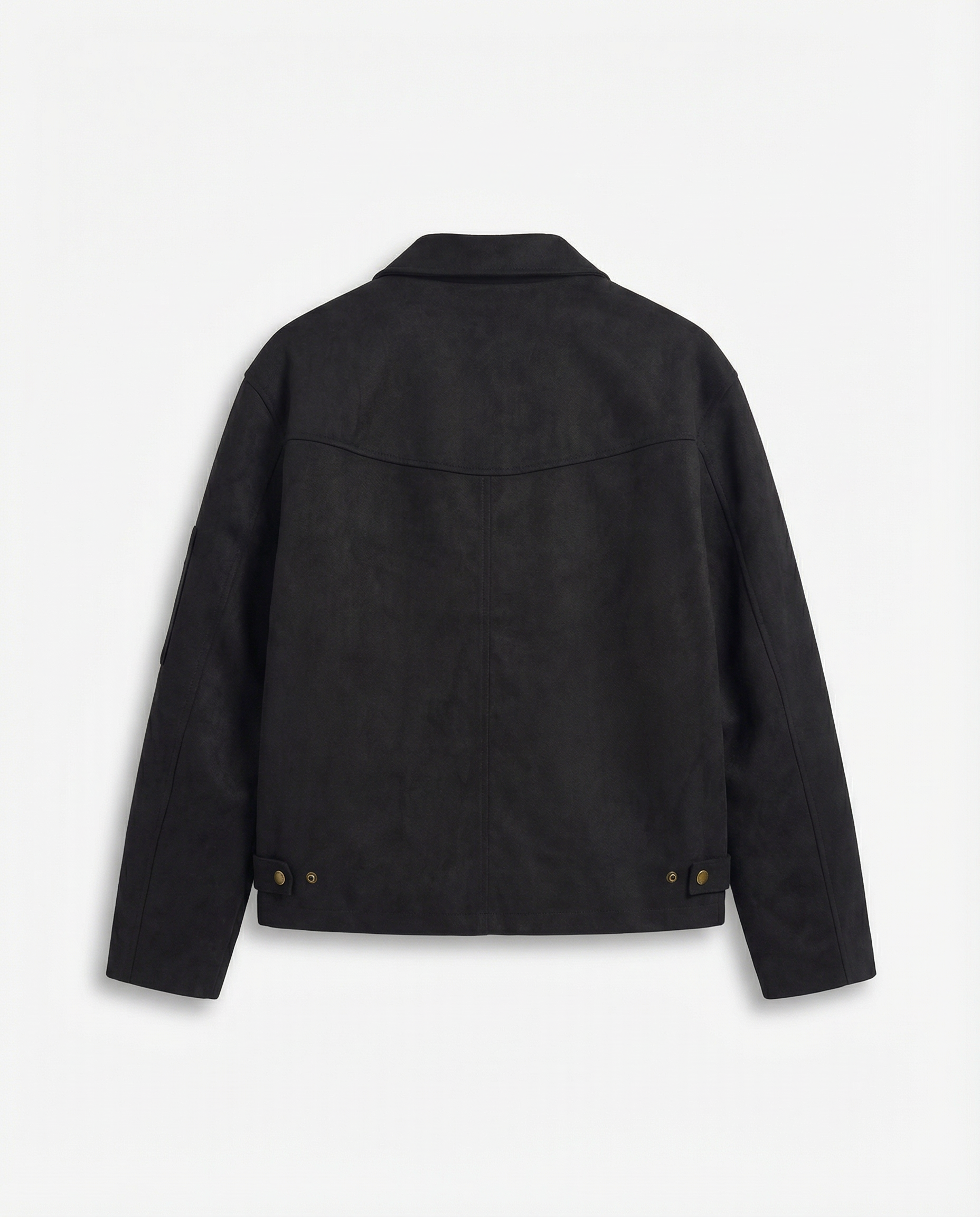 Suede Zip Jacket with Fireman Clasp Detail - nightcity clothing