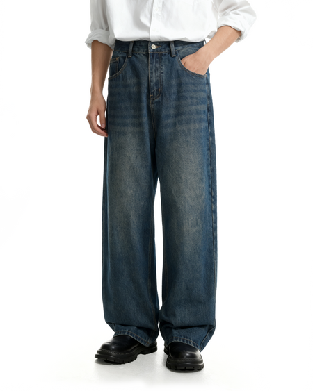 Wide Leg Vintage Faded Jeans