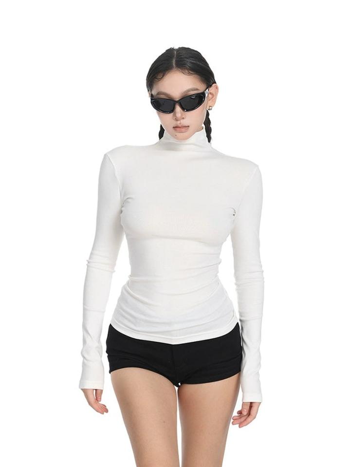 Skinny Turtleneck Long Sleeve Top