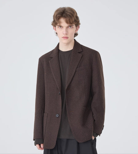 Glitter Single-Breasted Blazer with Notch Lapel - nightcity clothing