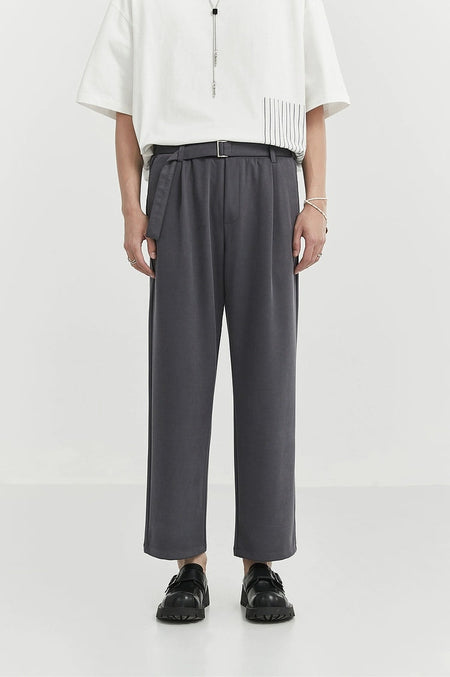 Wide Leg High Waist Single-Pleat Trousers