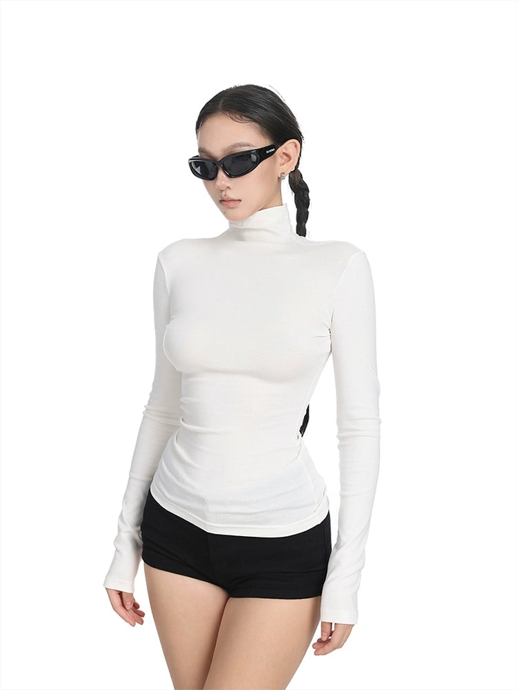 Skinny Turtleneck Long Sleeve Top