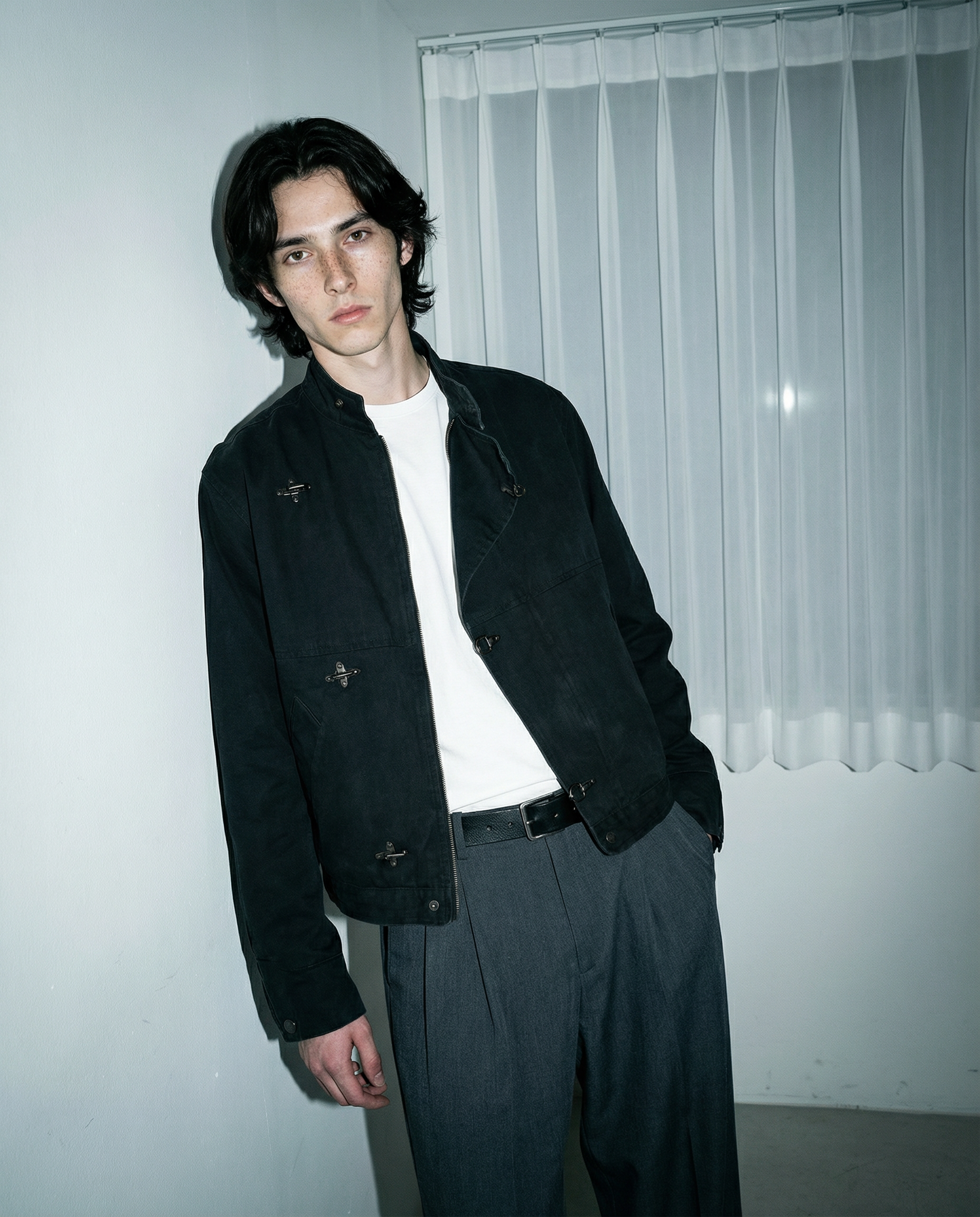 Asymmetric Fireman-Clasp Vintage Fencing Jacket - nightcity clothing