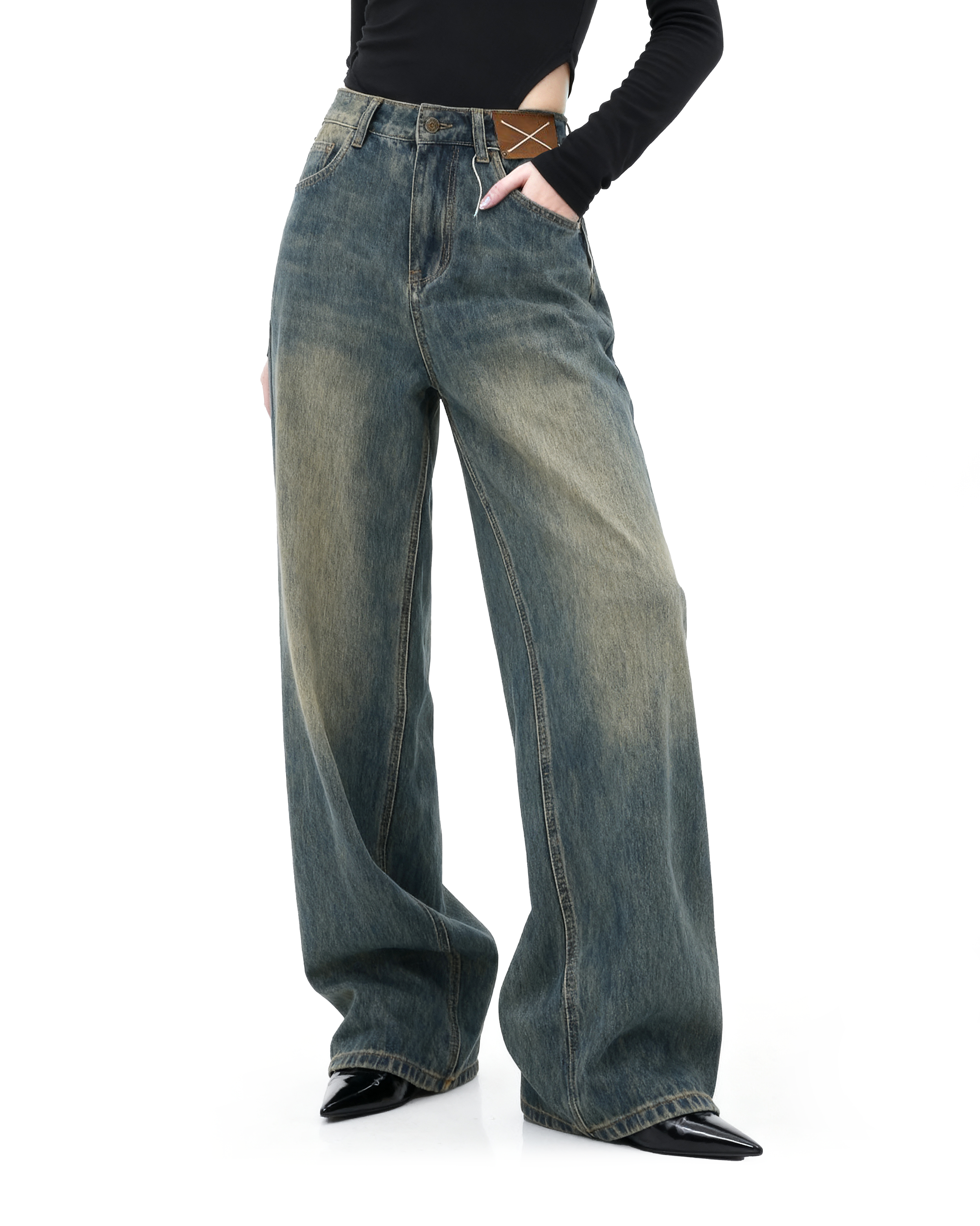 Wide Leg Vintage Jeans-4