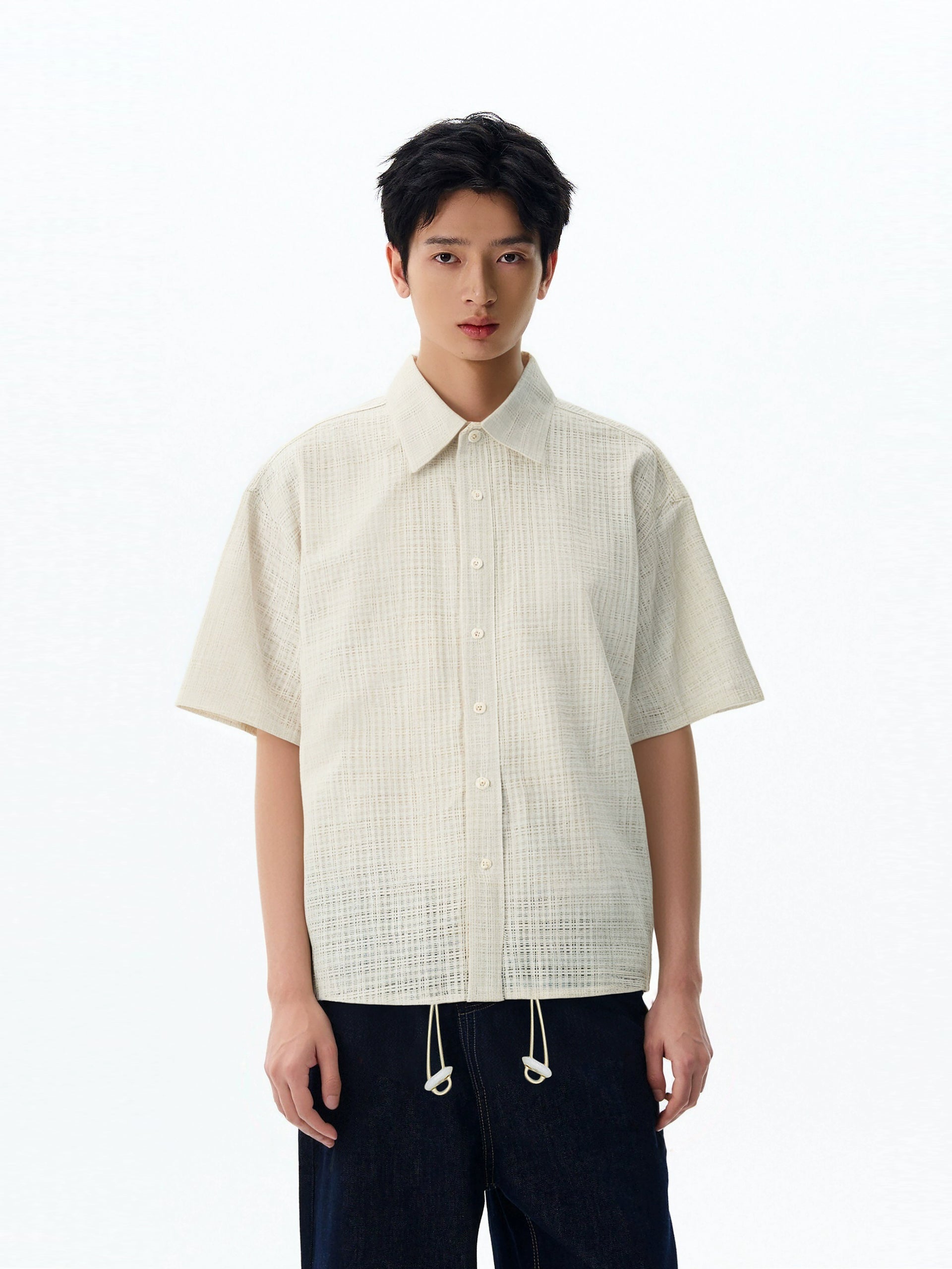 【SCENERITY】Noise Wash Short Sleeve Tshirt Crinkle Textured Cotton Short Sleeve Shirt | Express