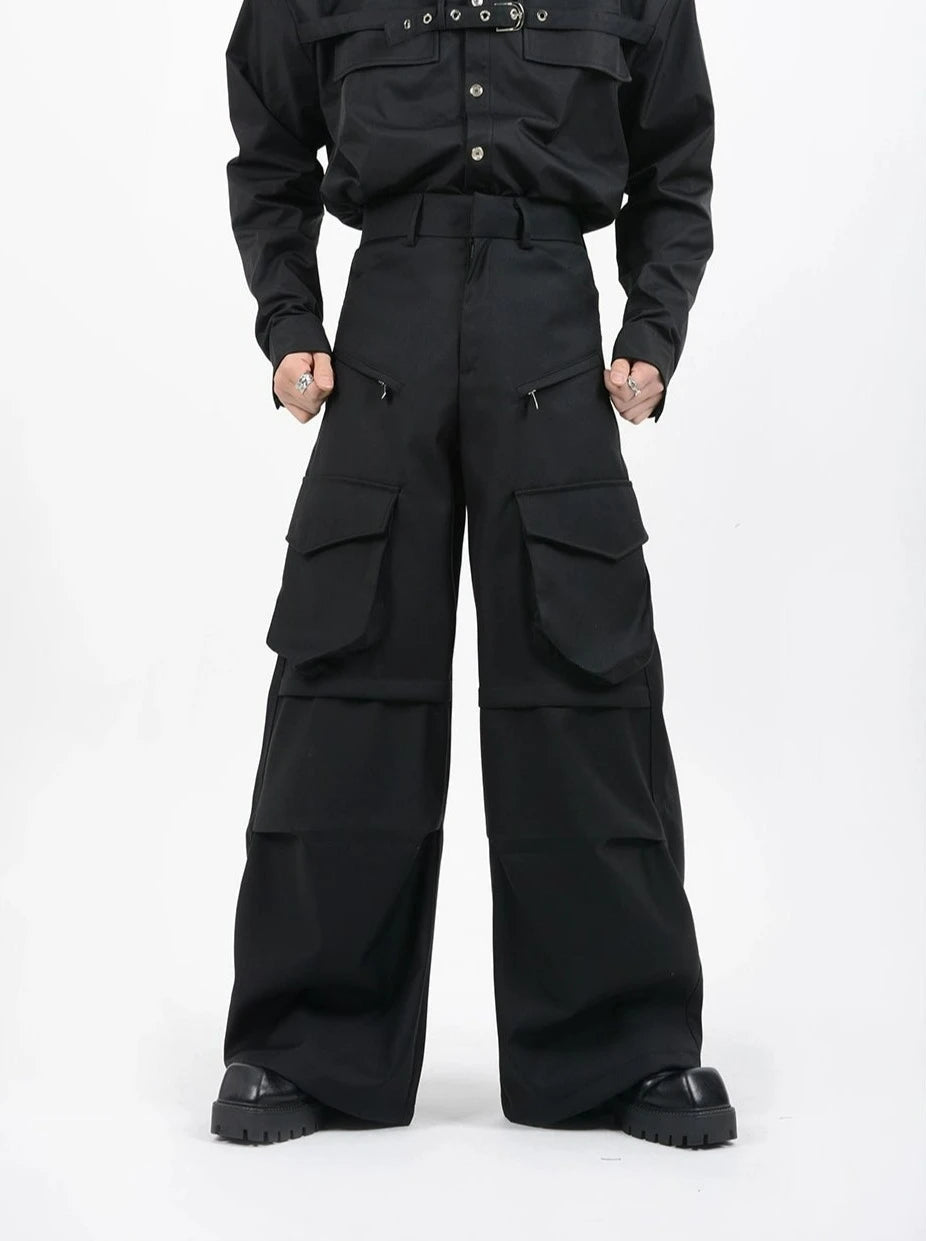 Multi Pocket Cargo Trousers with Zip Details