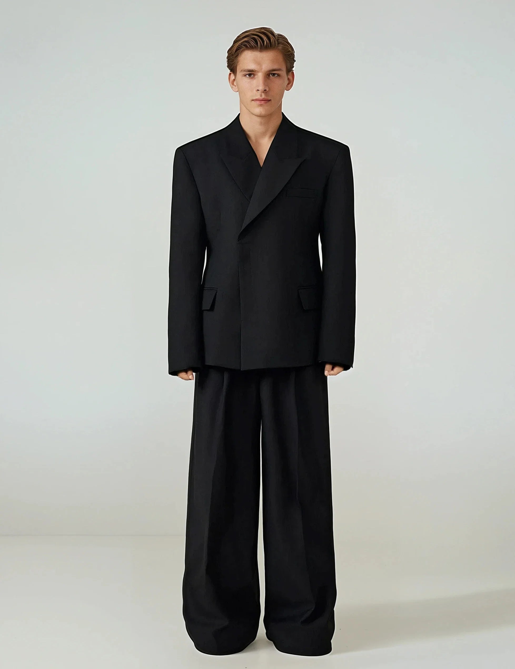 Structured Boxy Double-Breasted Suit Pack