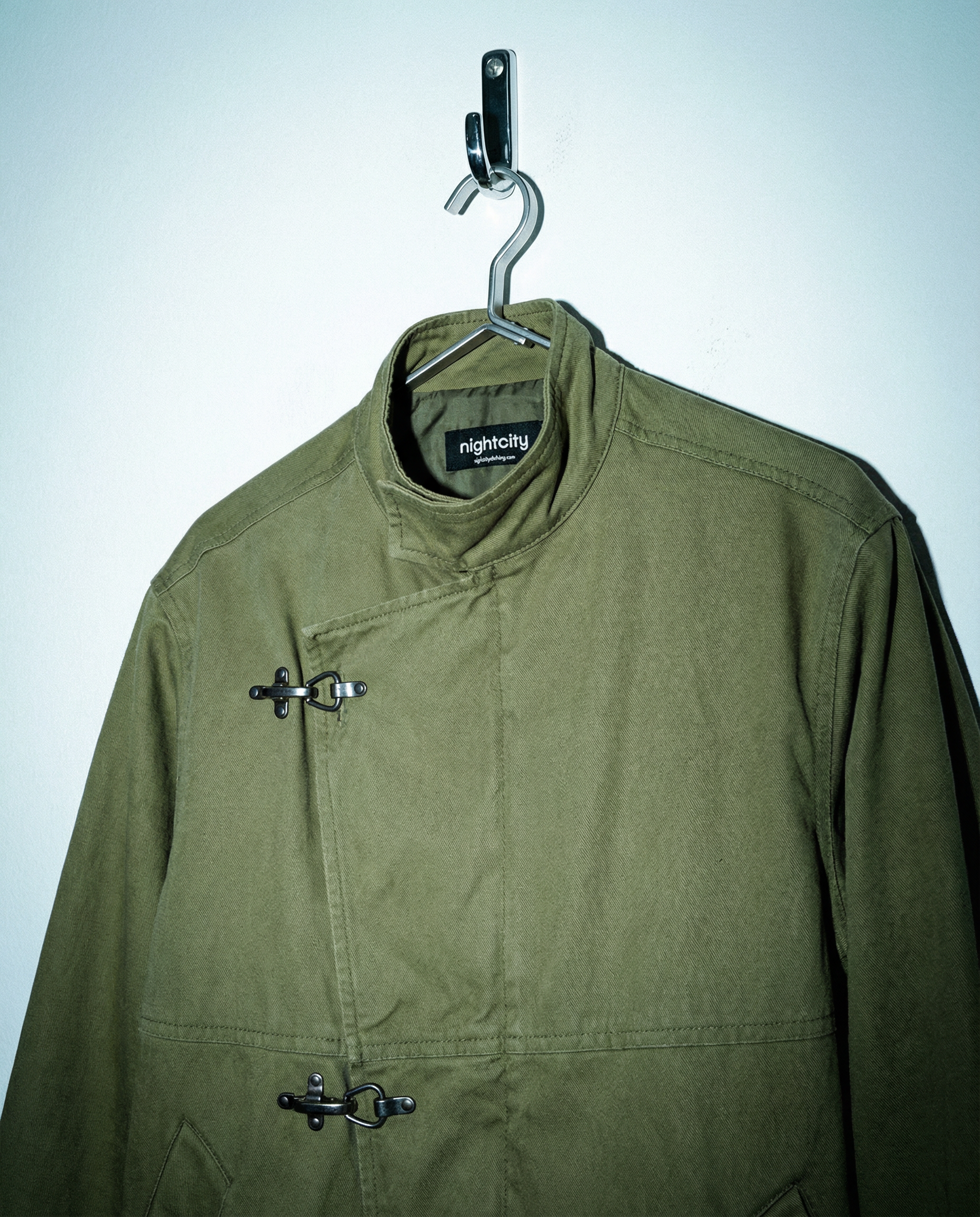 Asymmetric Fireman-Clasp Vintage Fencing Jacket - nightcity clothing