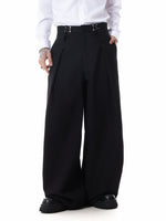 Adjustable Waist Hook Pleated Pants - nightcity clothing