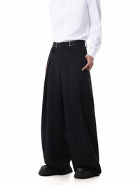Adjustable Waist Pleated Pants