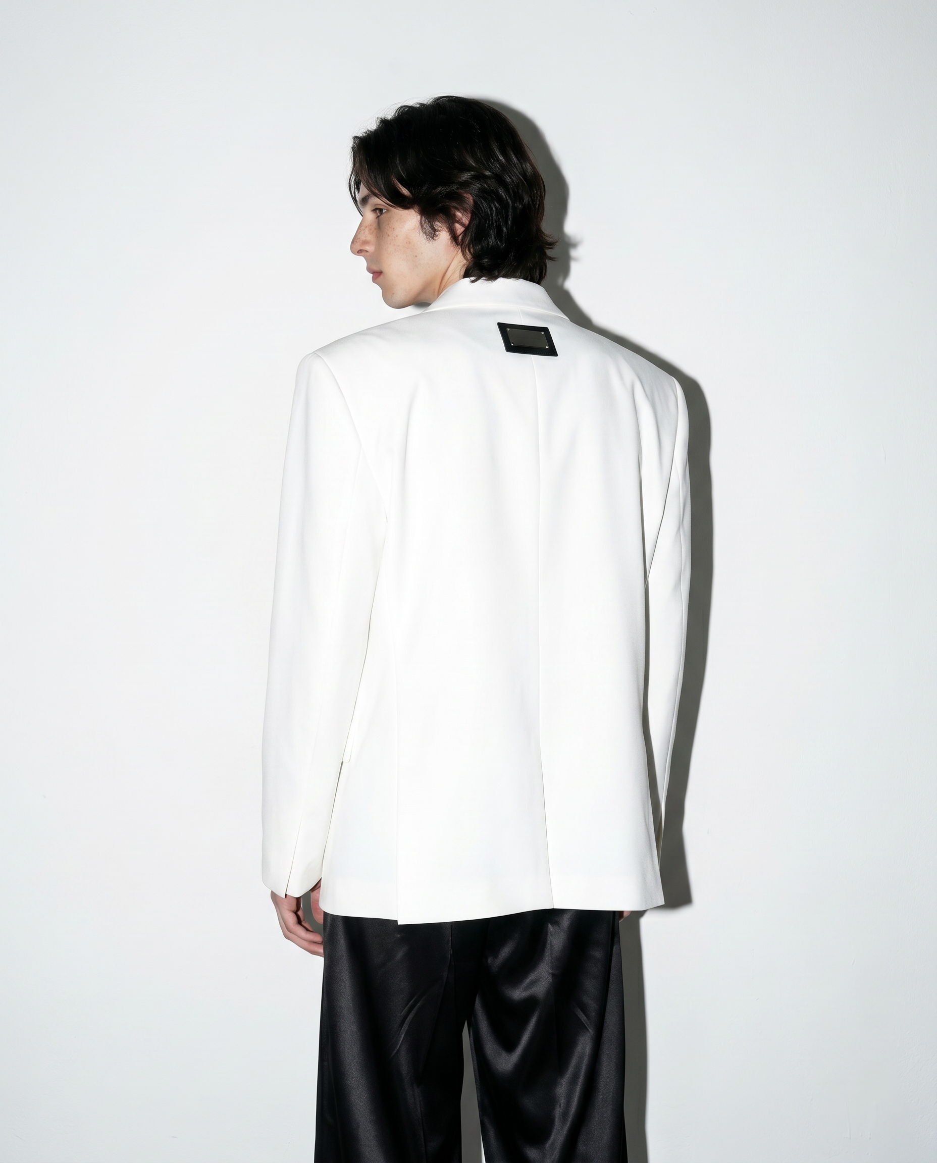 Asymmetric Structured Blazer with Lock Clasp Detail-3