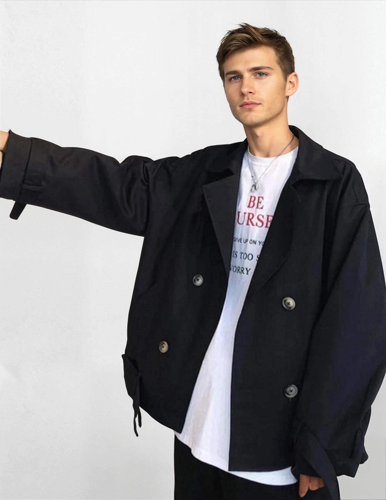 Biker Trench Coat - nightcity clothing