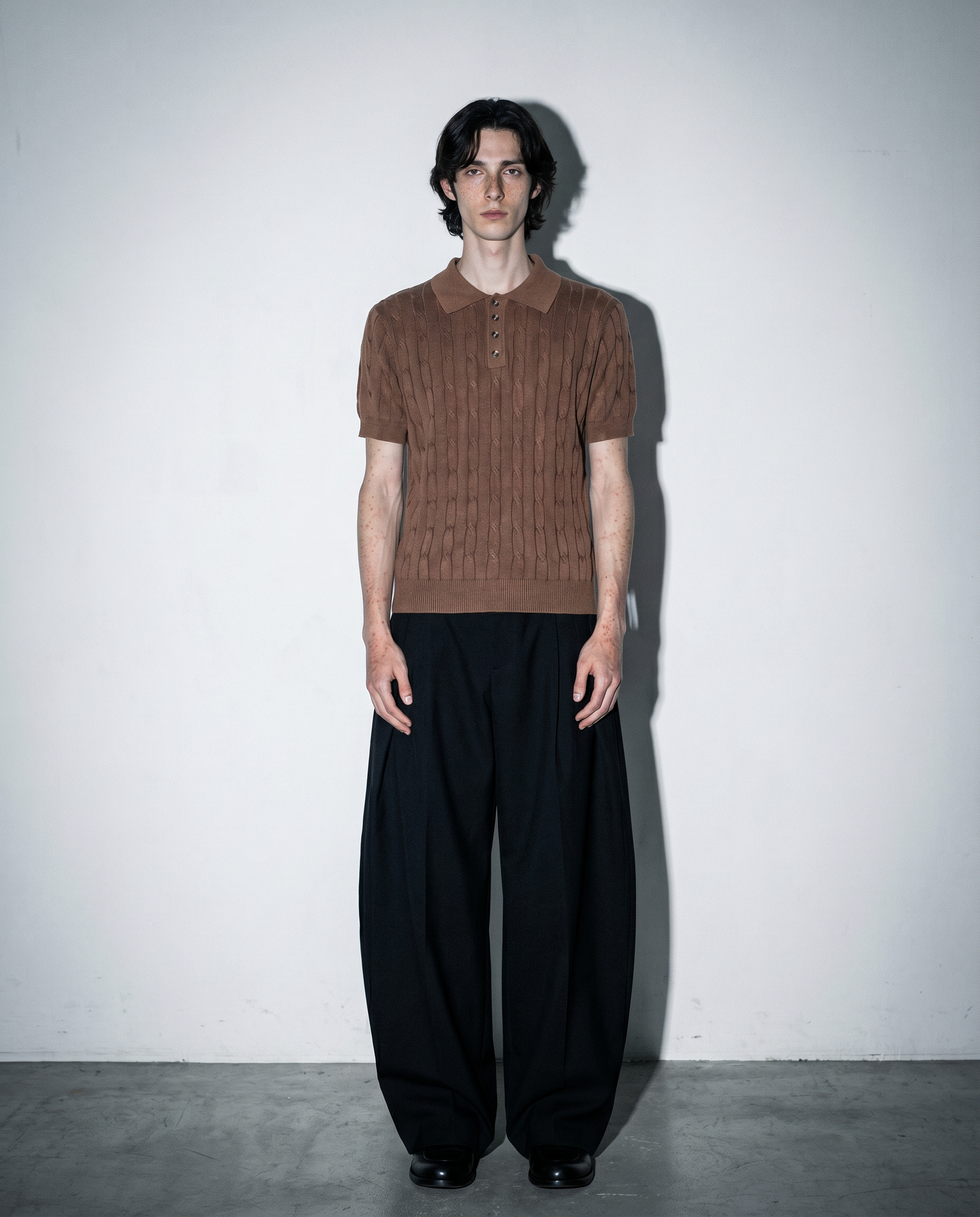 Barrel Leg Deep-Pleated Trousers-16