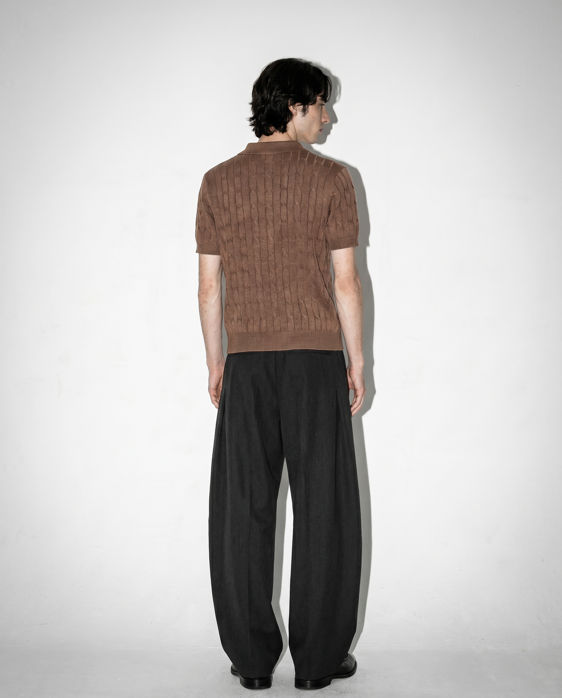 Barrel Leg Deep-Pleated Trousers-17