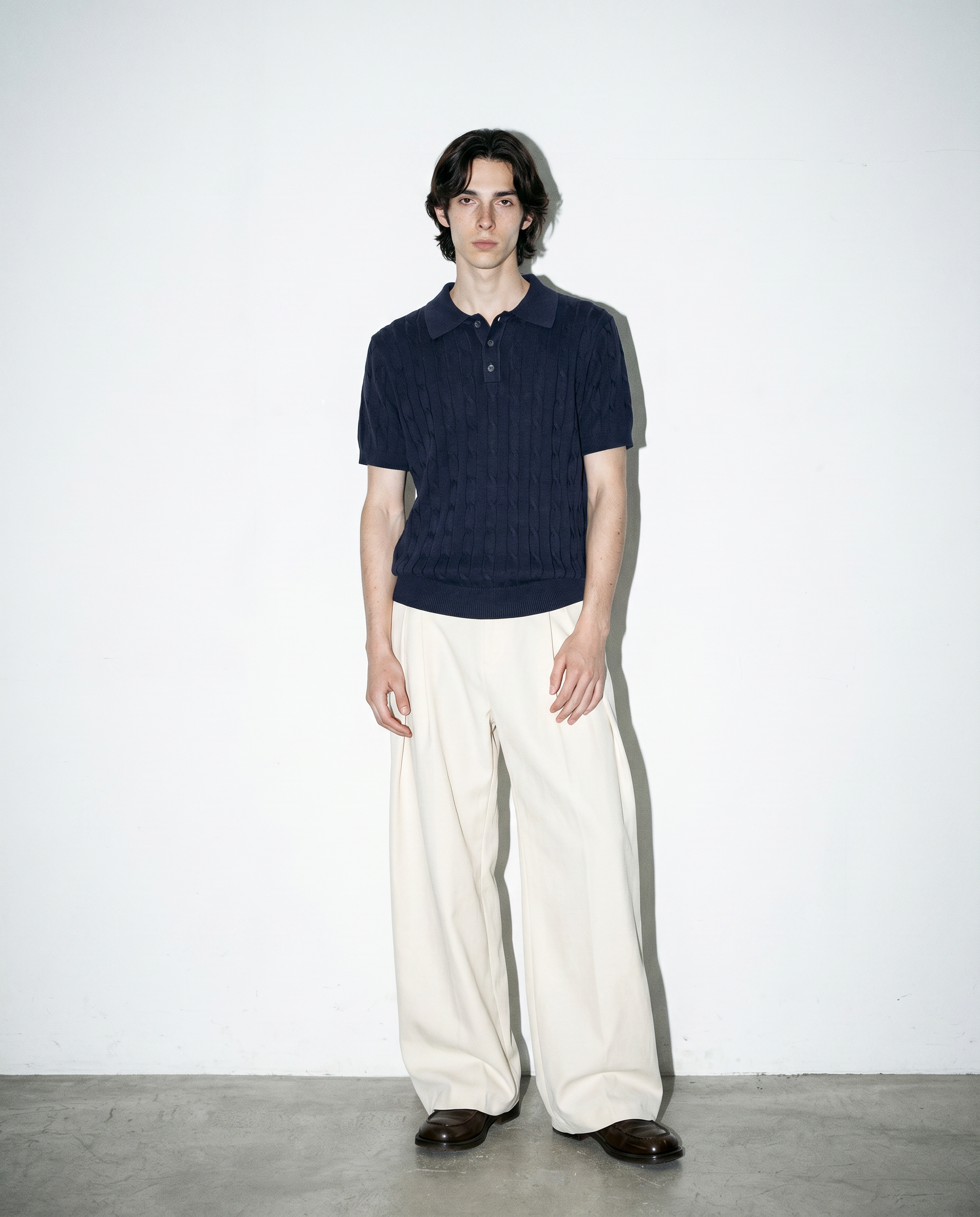 Barrel Leg Deep-Pleated Trousers-12