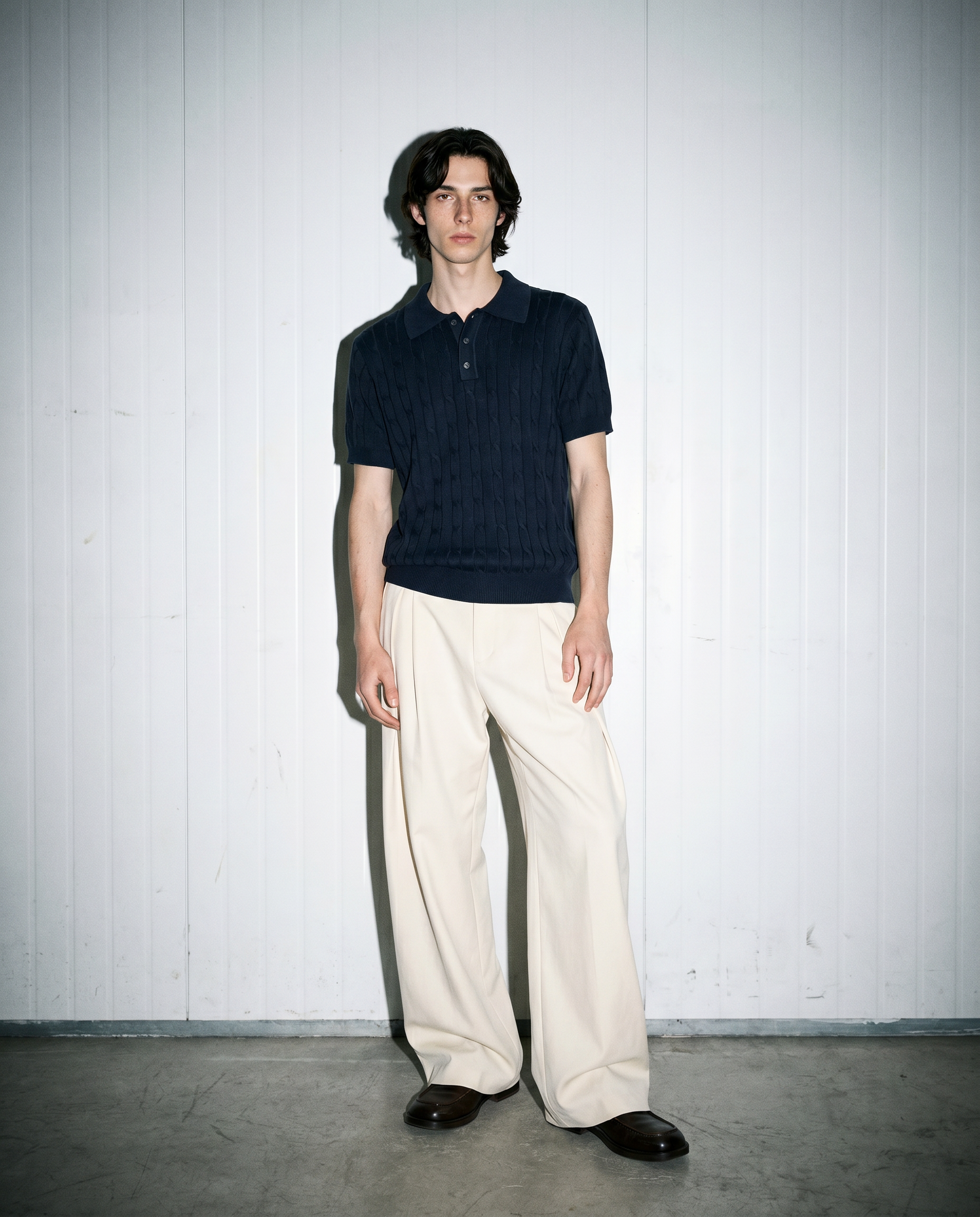 Barrel Leg Deep-Pleated Trousers-11
