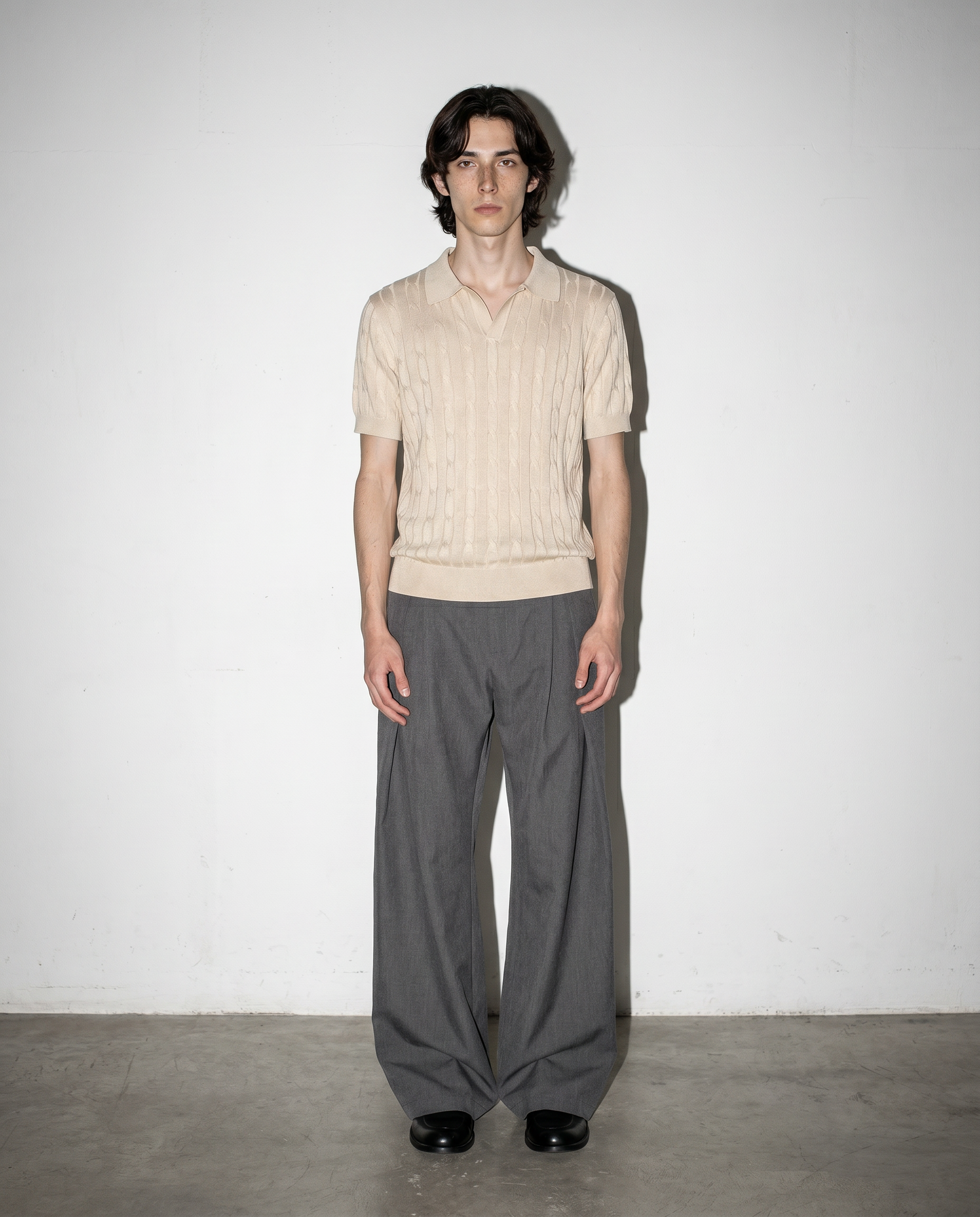 Barrel Leg Deep-Pleated Trousers-4