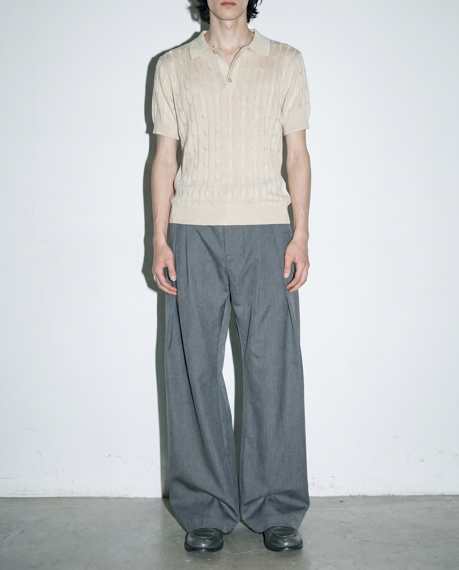 Barrel Leg Deep-Pleated Trousers-9