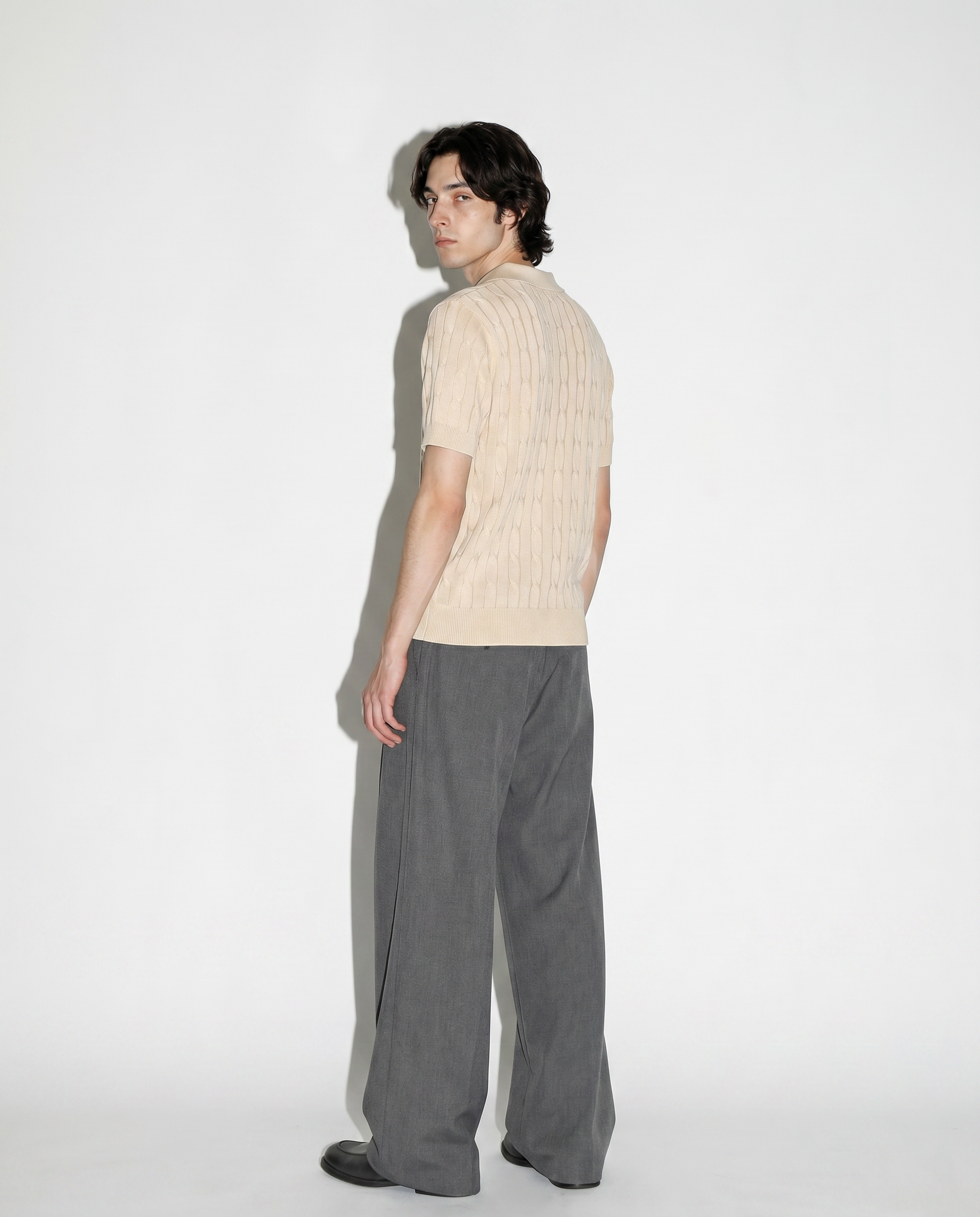 Barrel Leg Deep-Pleated Trousers-5