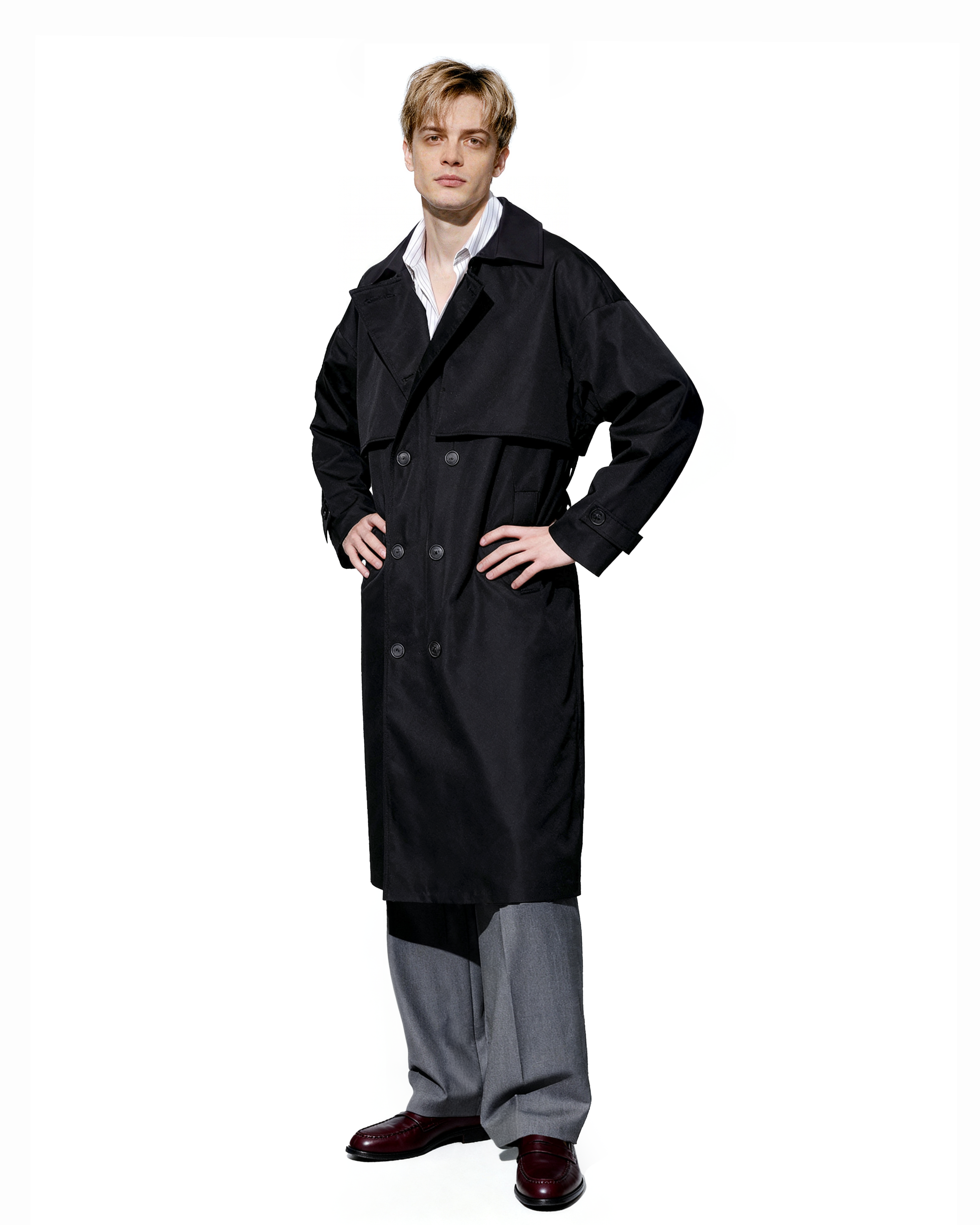 Oversized Long Trench Coat-9