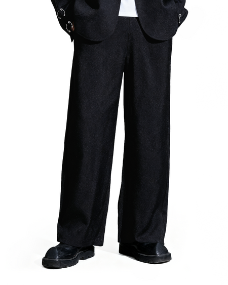 Oversized Suit Jacket with Rings and Wide Leg Pants Set - nightcity clothing