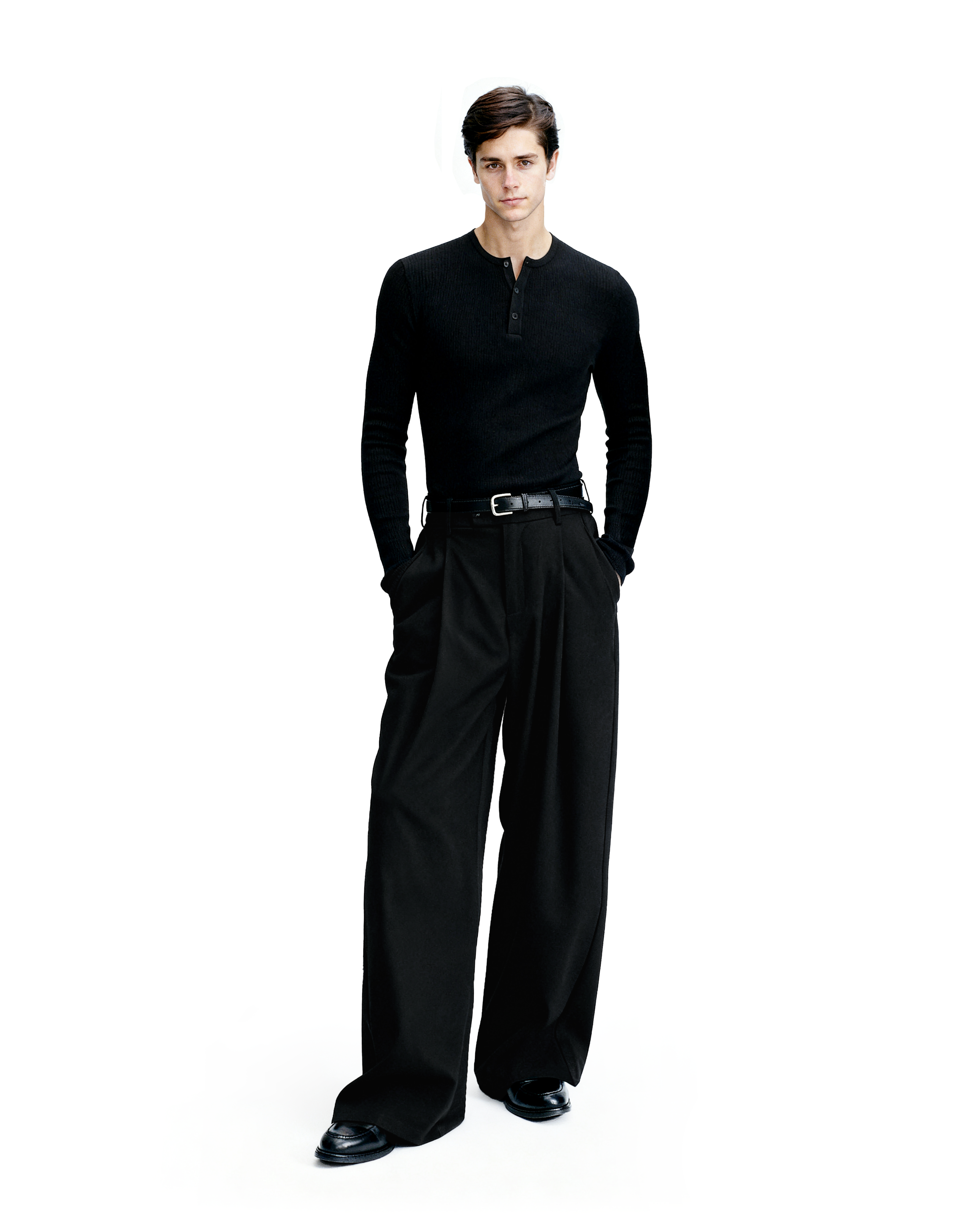 High-Waist Pleated Wide Leg Pants - nightcity clothing