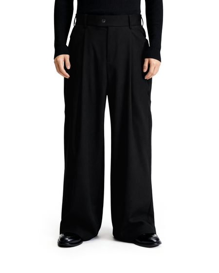 High-Waist Pleated Wide Leg Pants - nightcity clothing