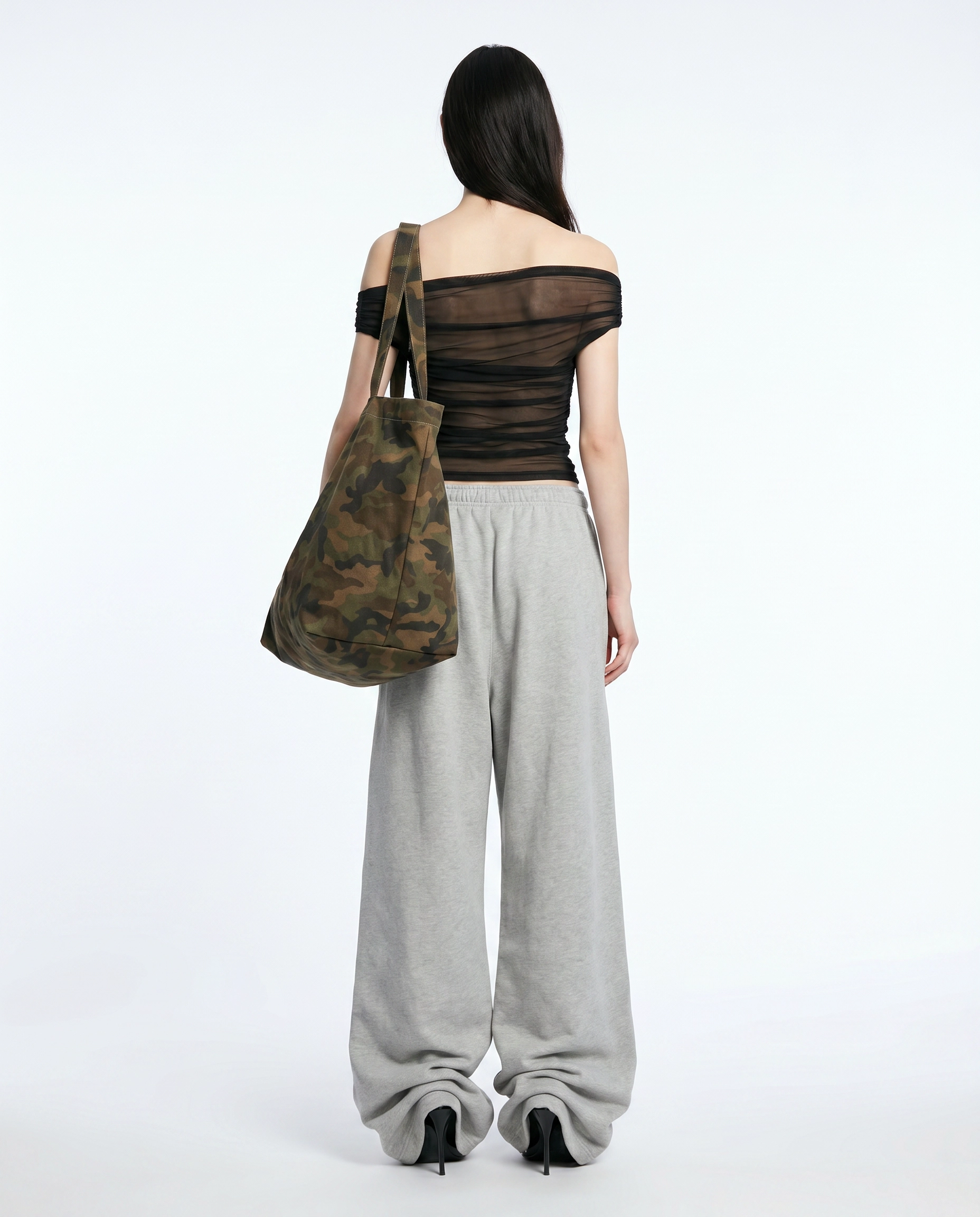 Camo Print Canvas Tote Bag-2